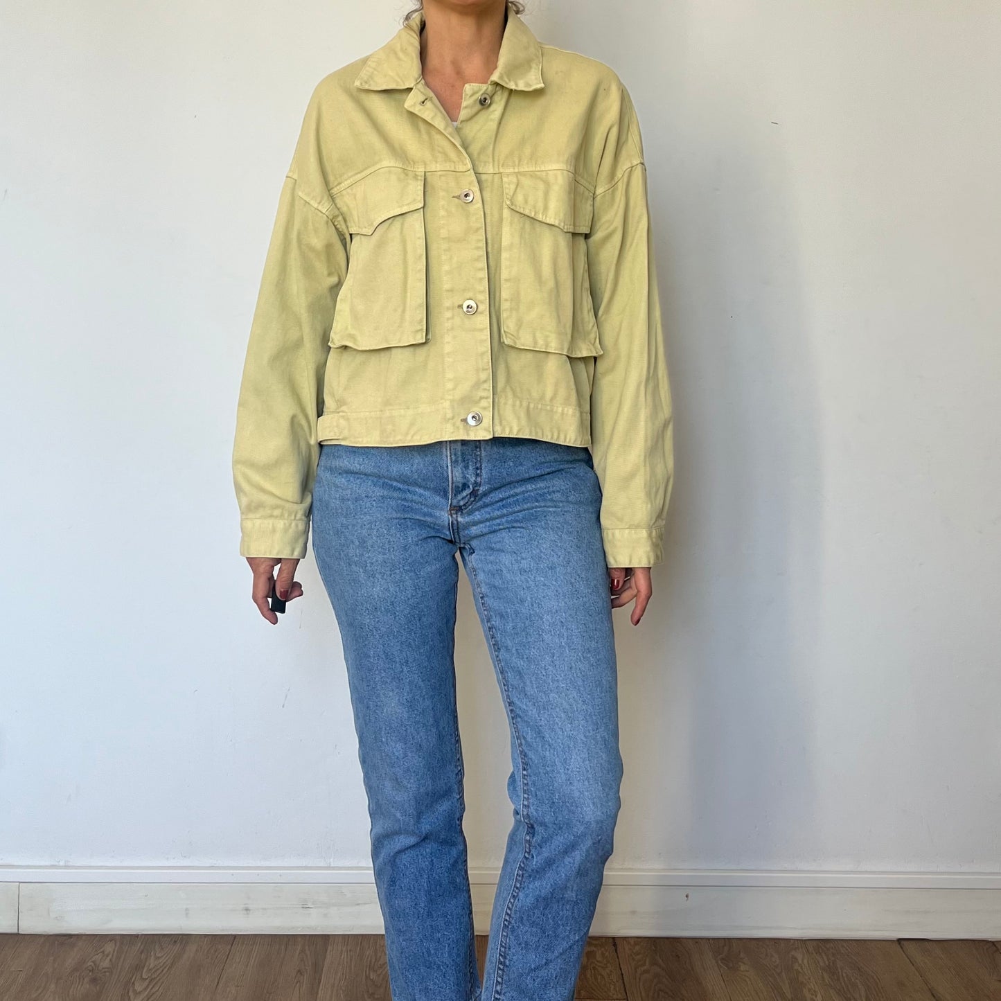 Vintage beige Denim jacket