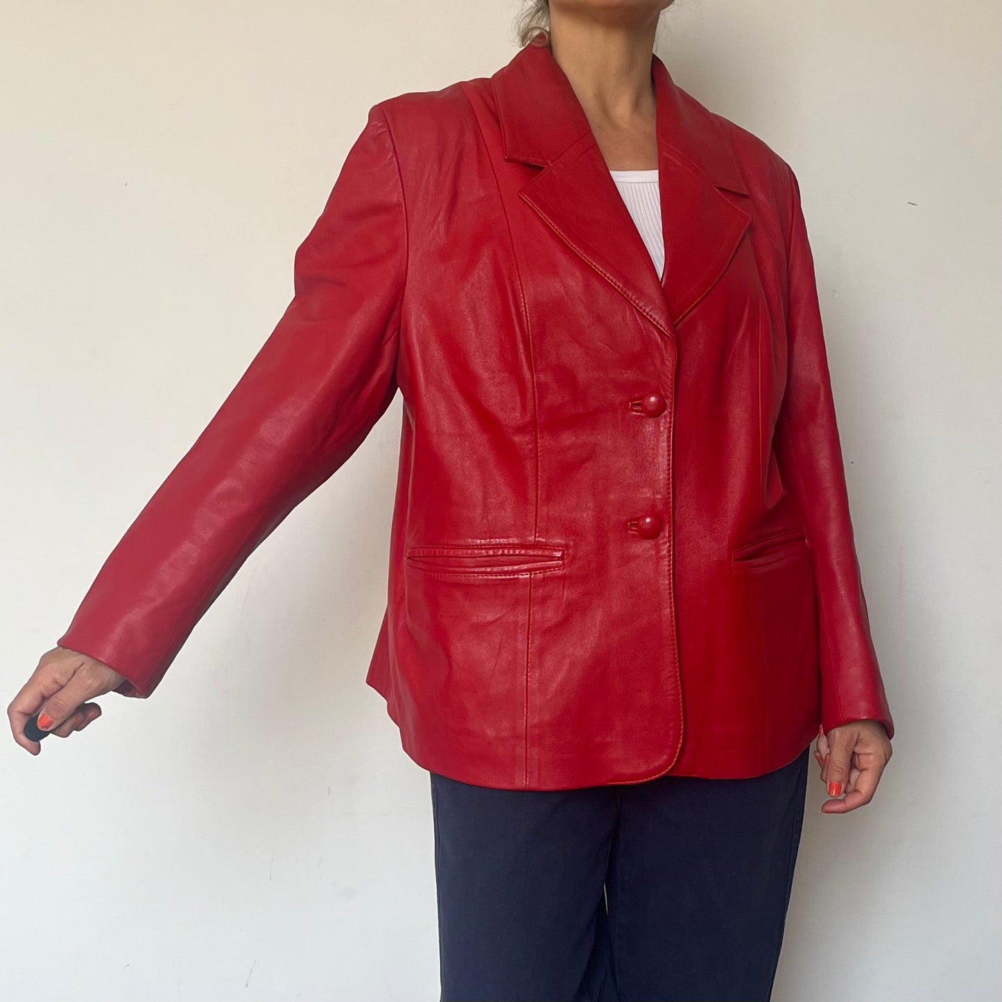 Vintage Red leather jacket