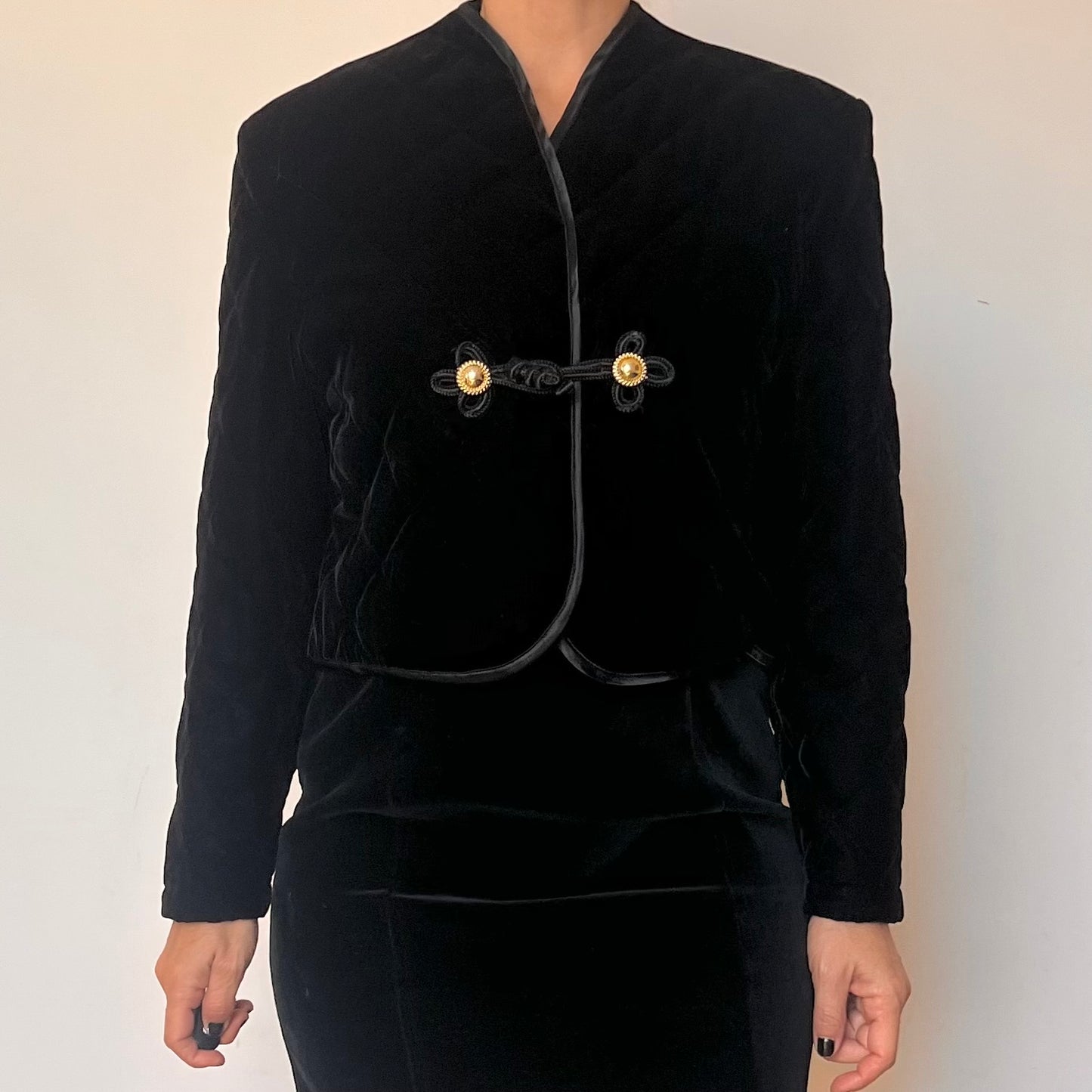 Vintage black Velvet Jacket