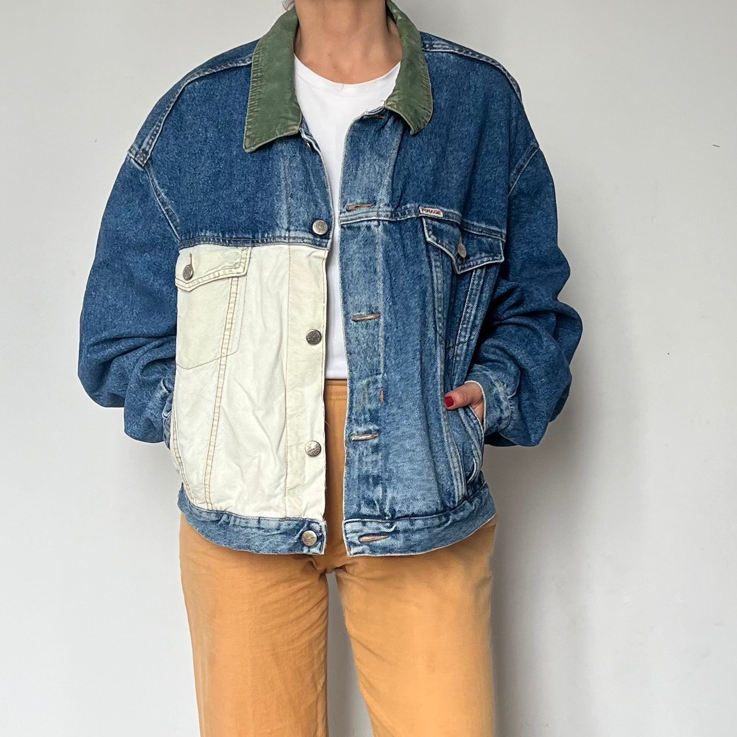Vintage blue & White Denim jacket by Forage