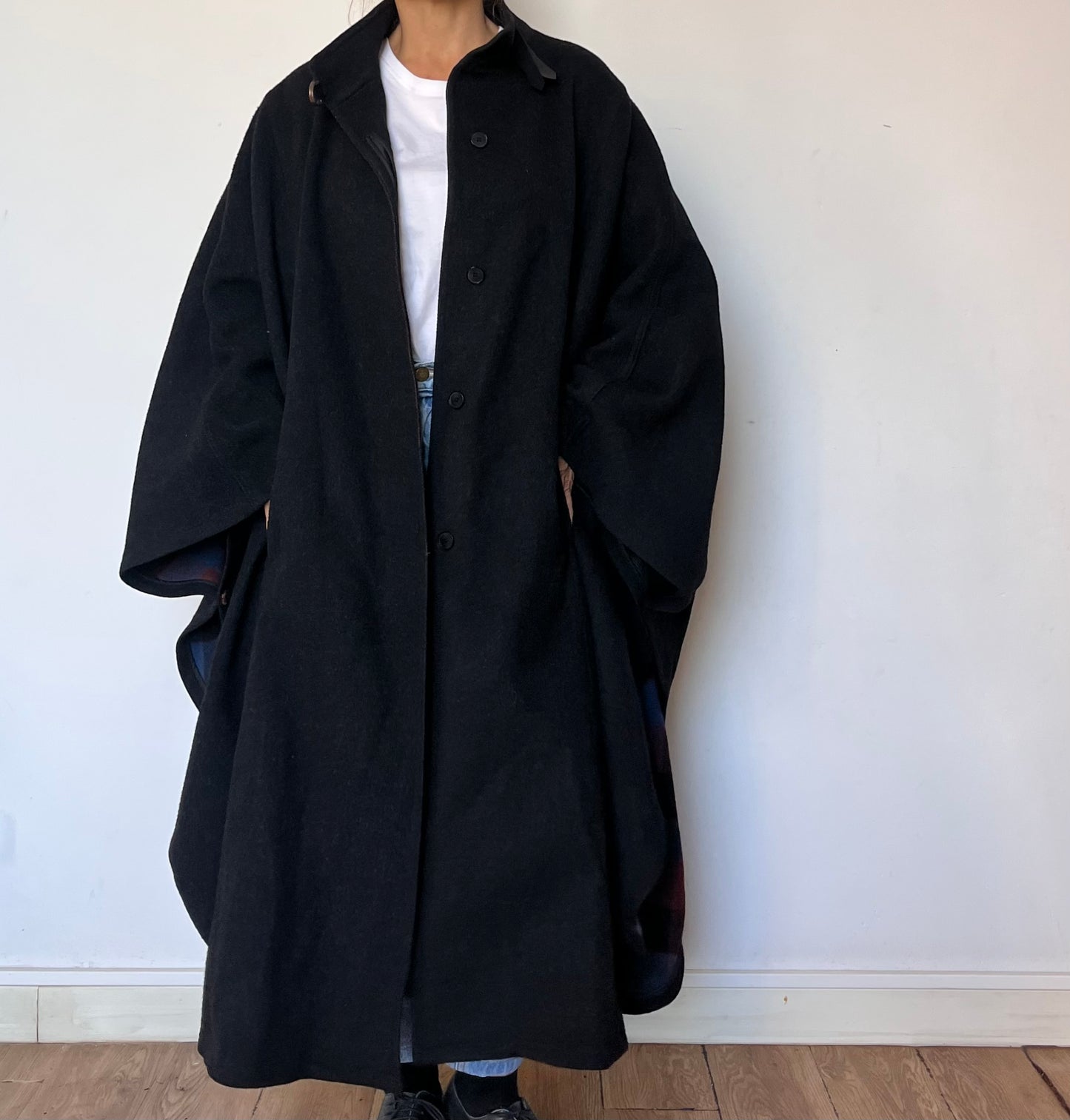 Vintage Wool Loden Cape