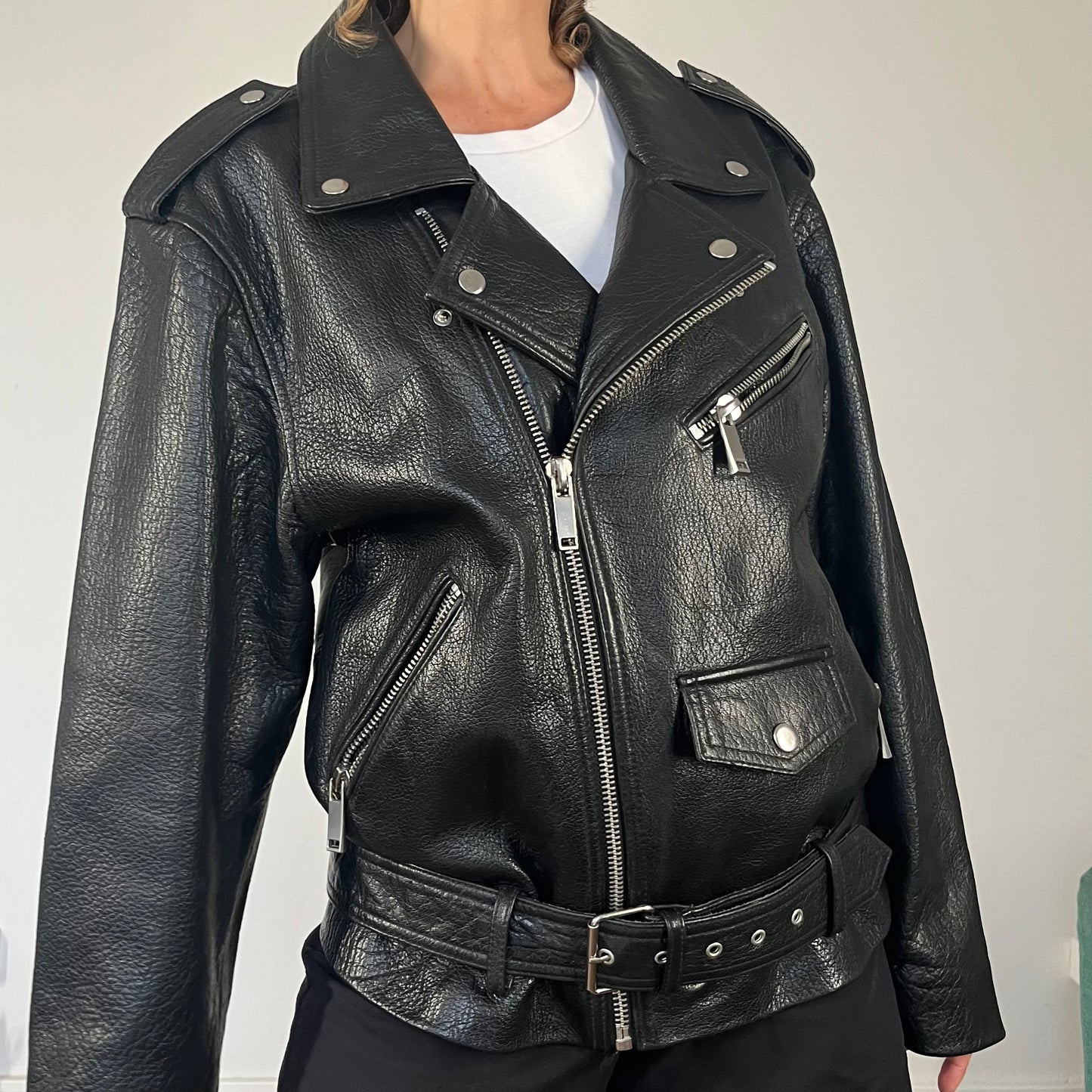 Vintage Motorcycle Biker leather jacket