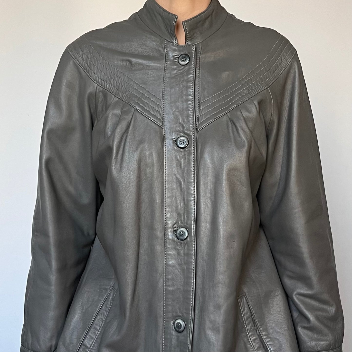 Vintage gray trench coat