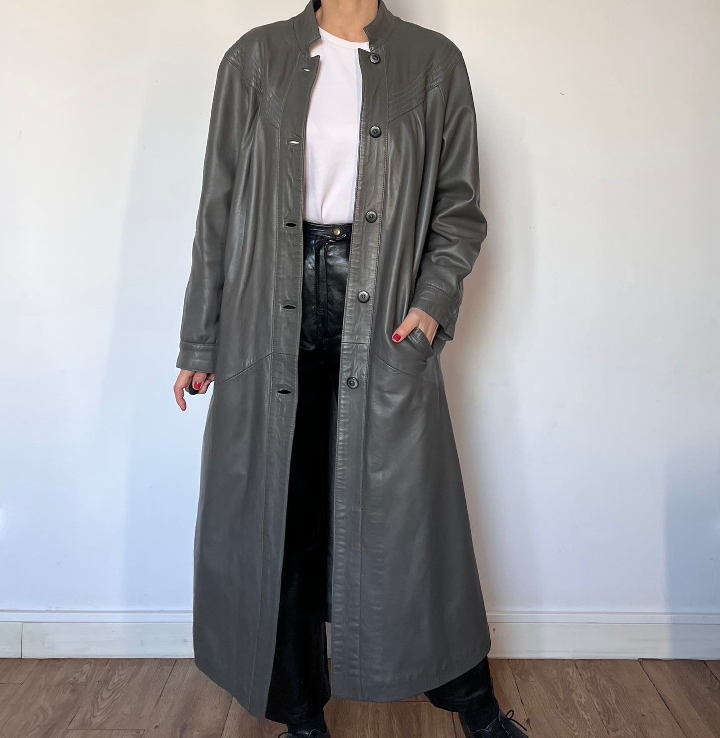 Vintage gray trench coat