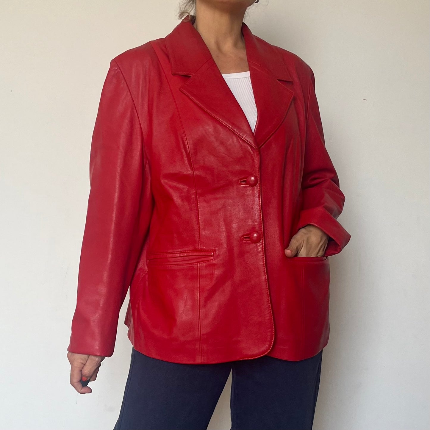 Vintage Red leather jacket