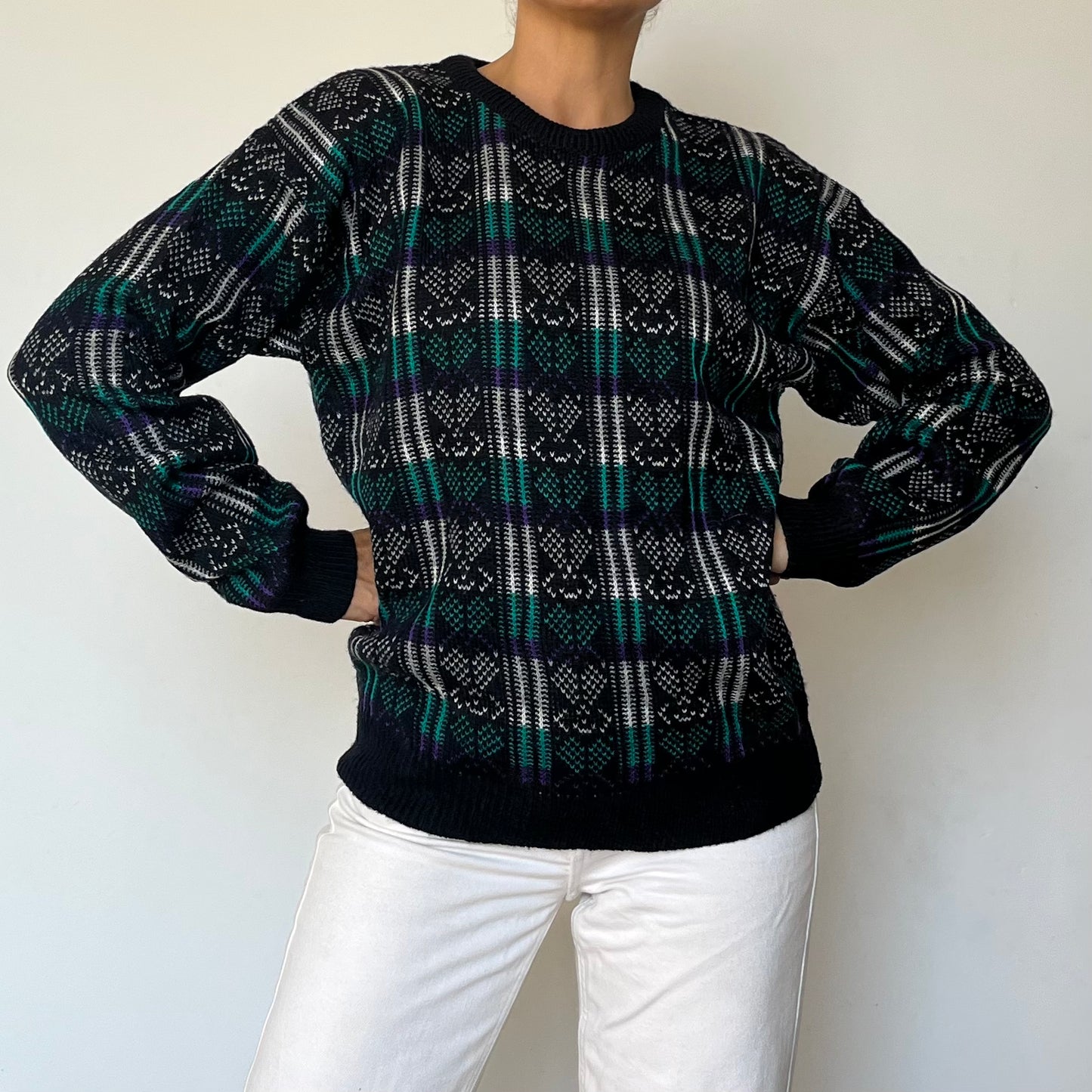 Vintage unisex Plaid Sweater