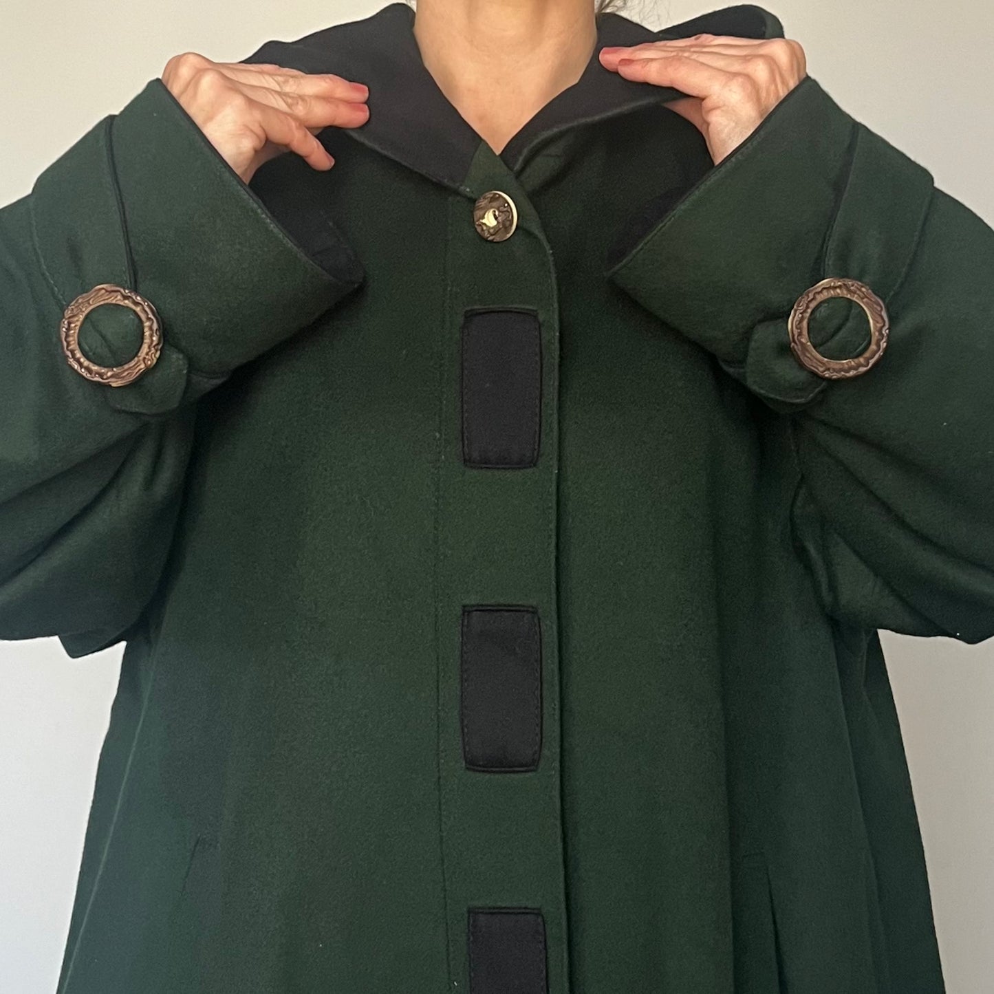Vintage Austrian Wool Coat with hood