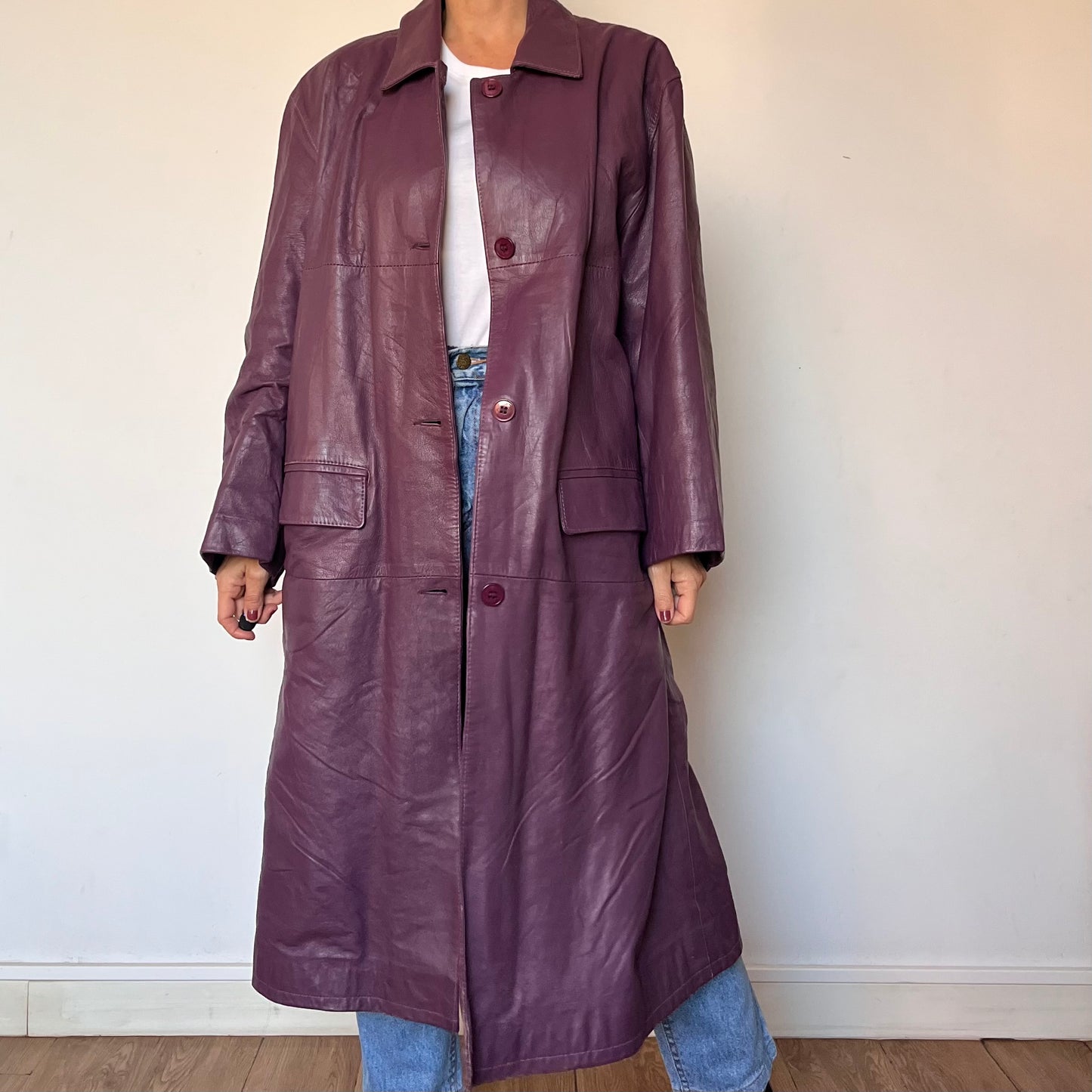 Vintage purple trench coat