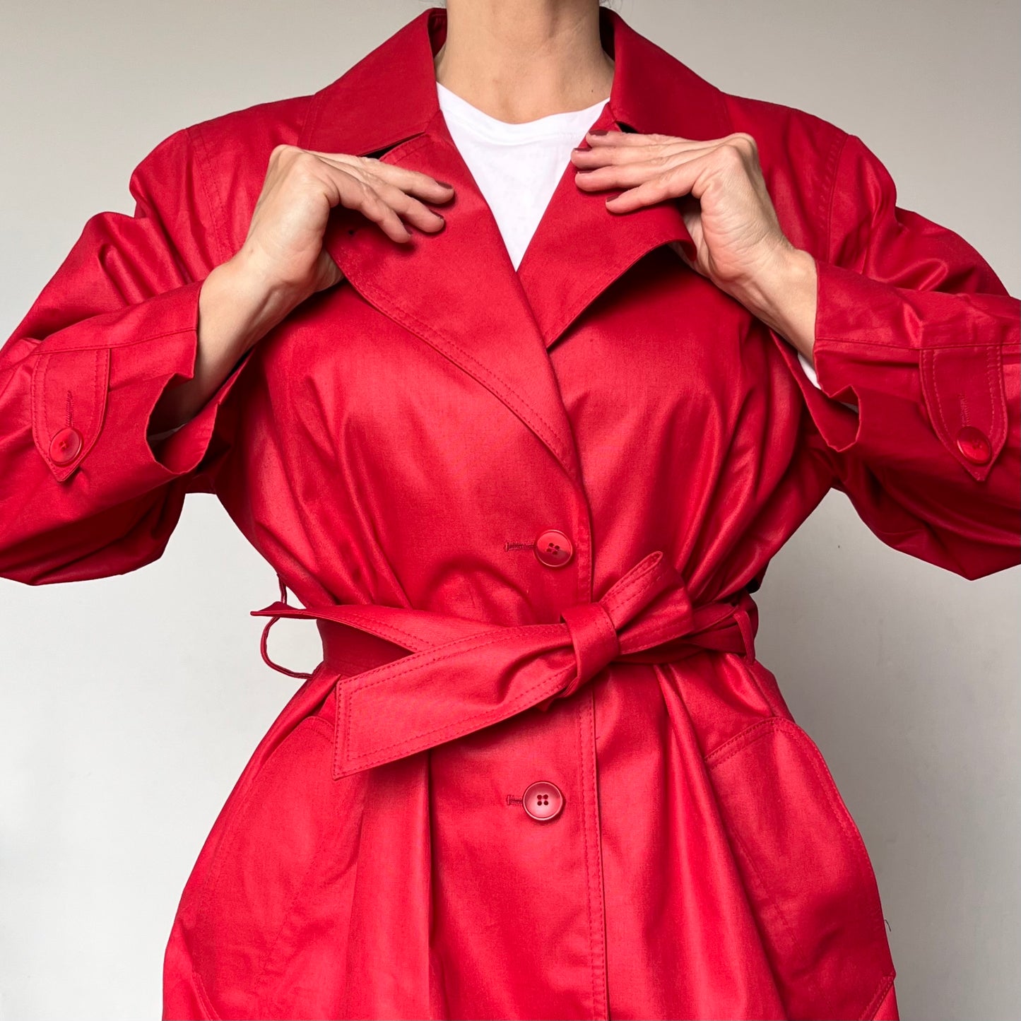 Vintage Red Trench Coat by London Fog