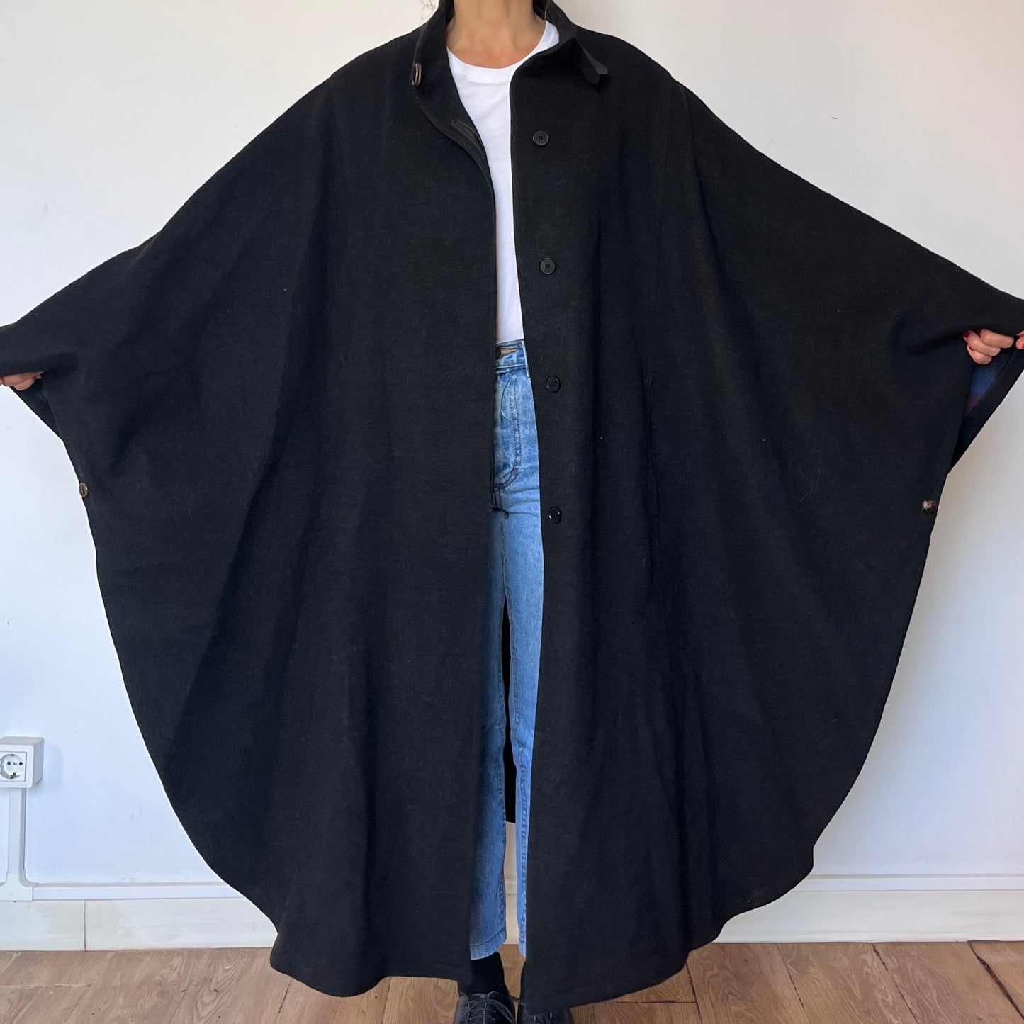 Vintage Wool Loden Cape