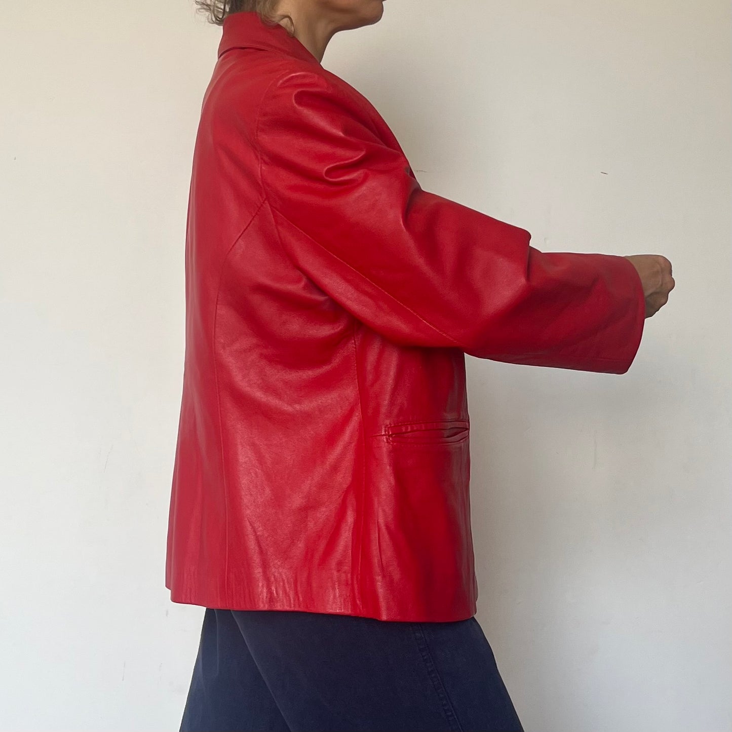Vintage Red leather jacket