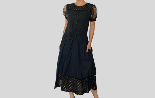 Cotton dress with pockets