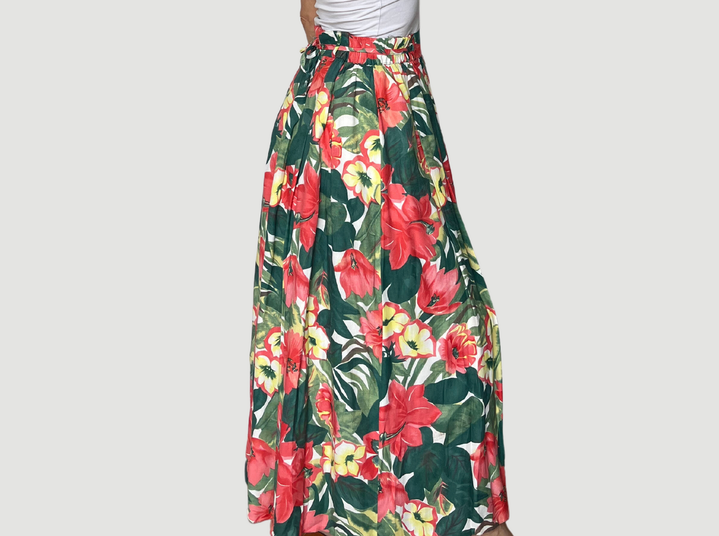 Vintage Floral Maxi Skirt