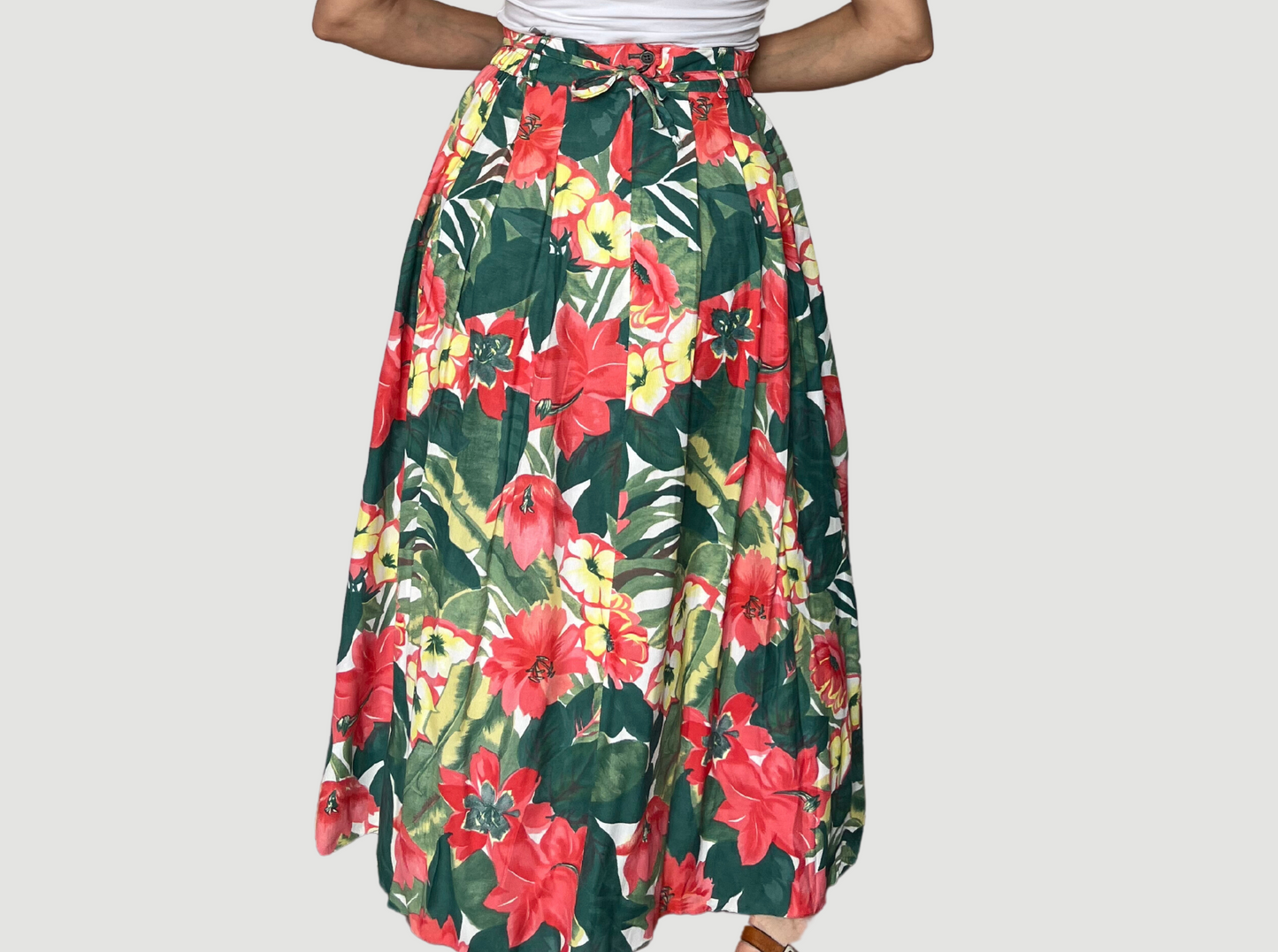 Vintage Floral Maxi Skirt