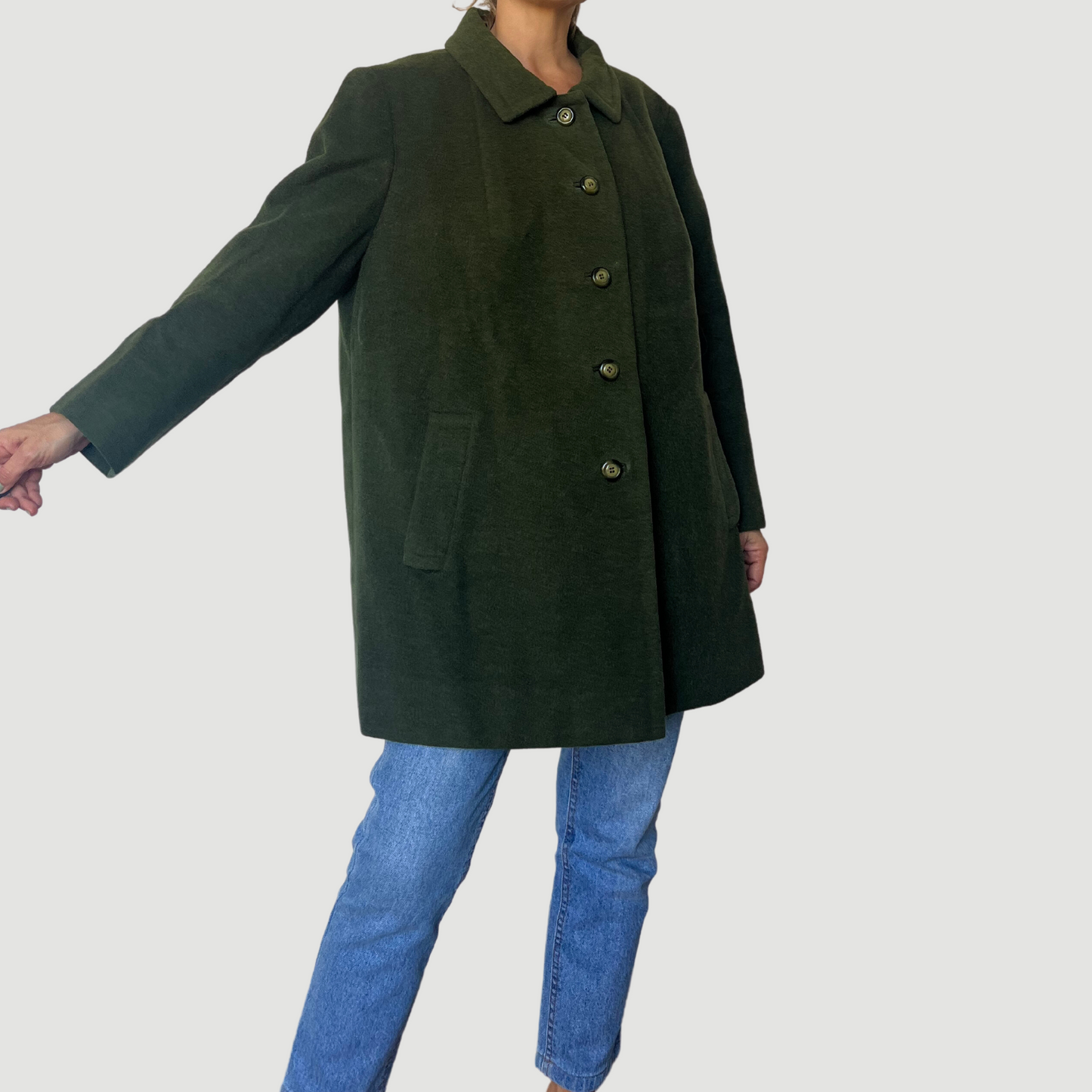 Vintage Green Wool Coat