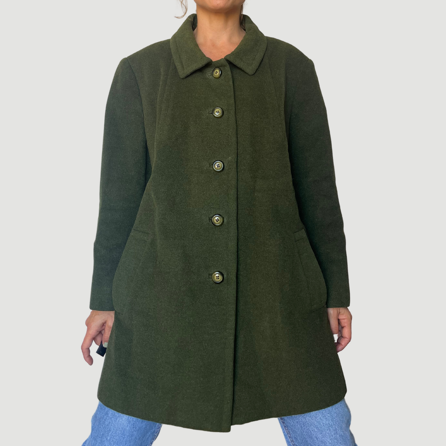 Vintage Green Wool Coat