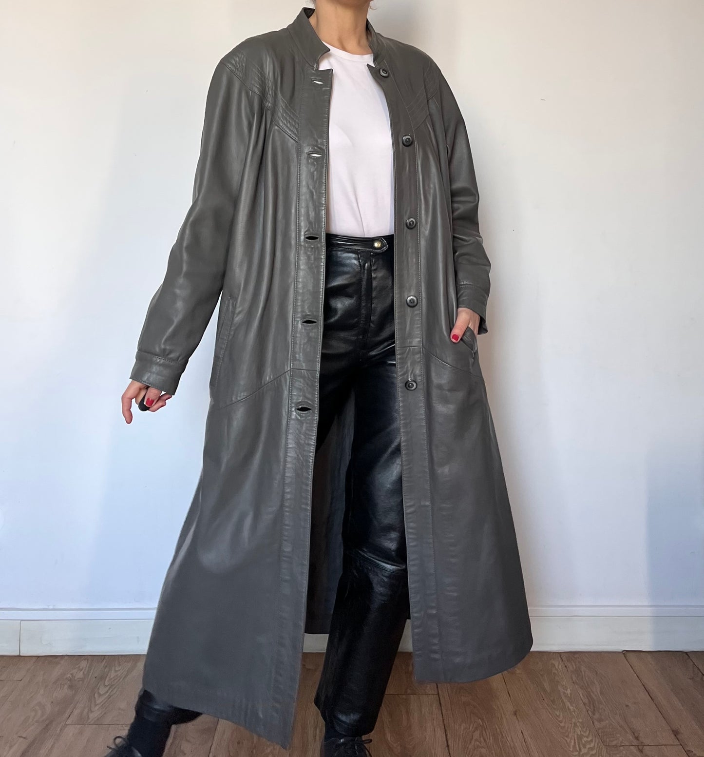 Vintage gray trench coat