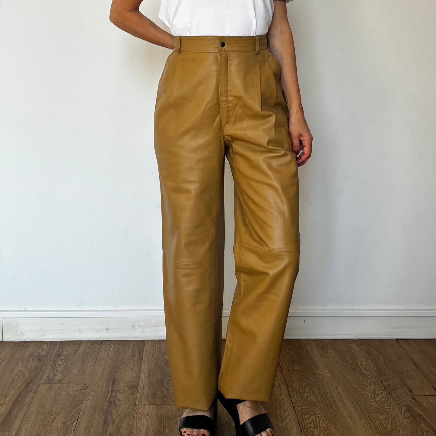 Mustard Leather trousers