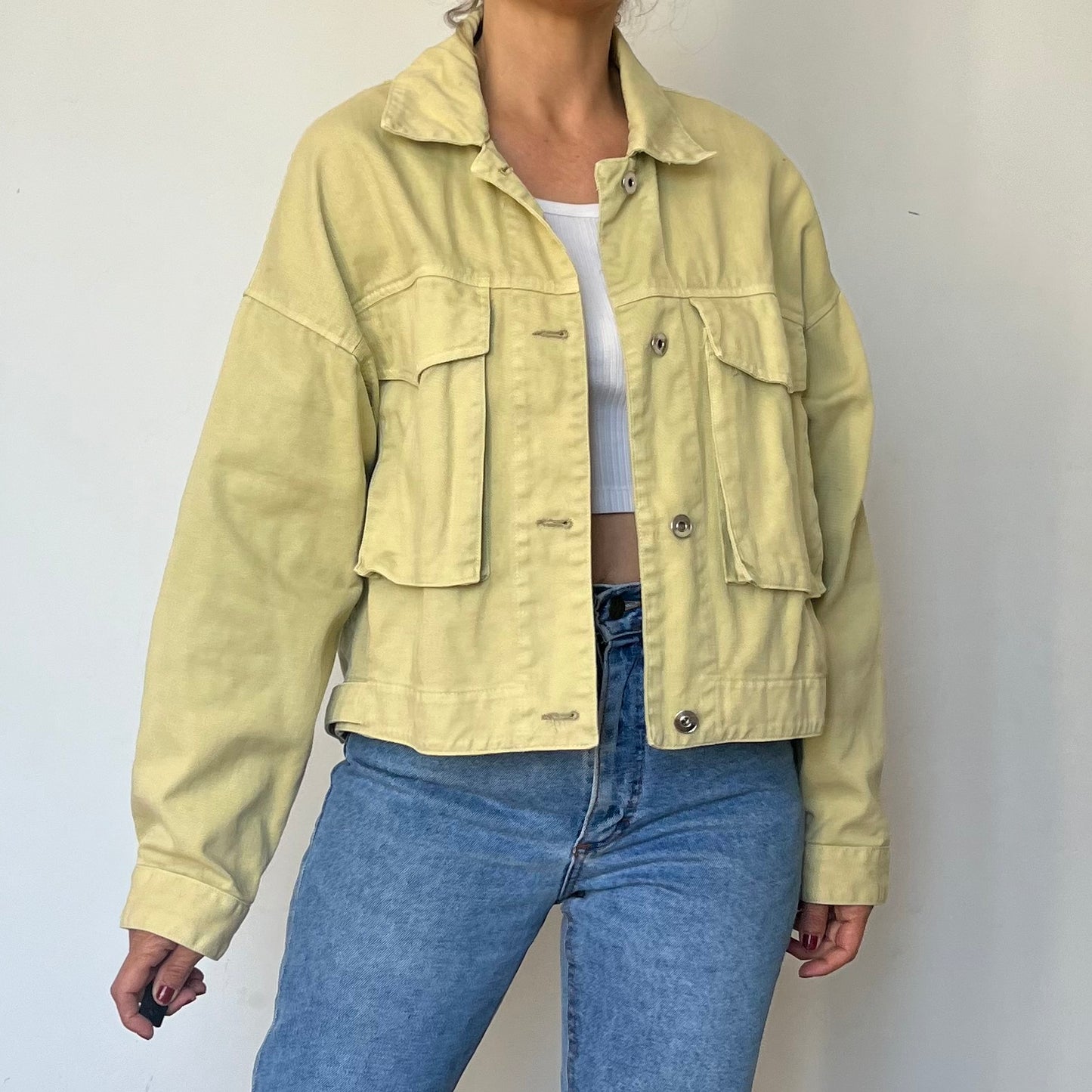 Vintage beige Denim jacket