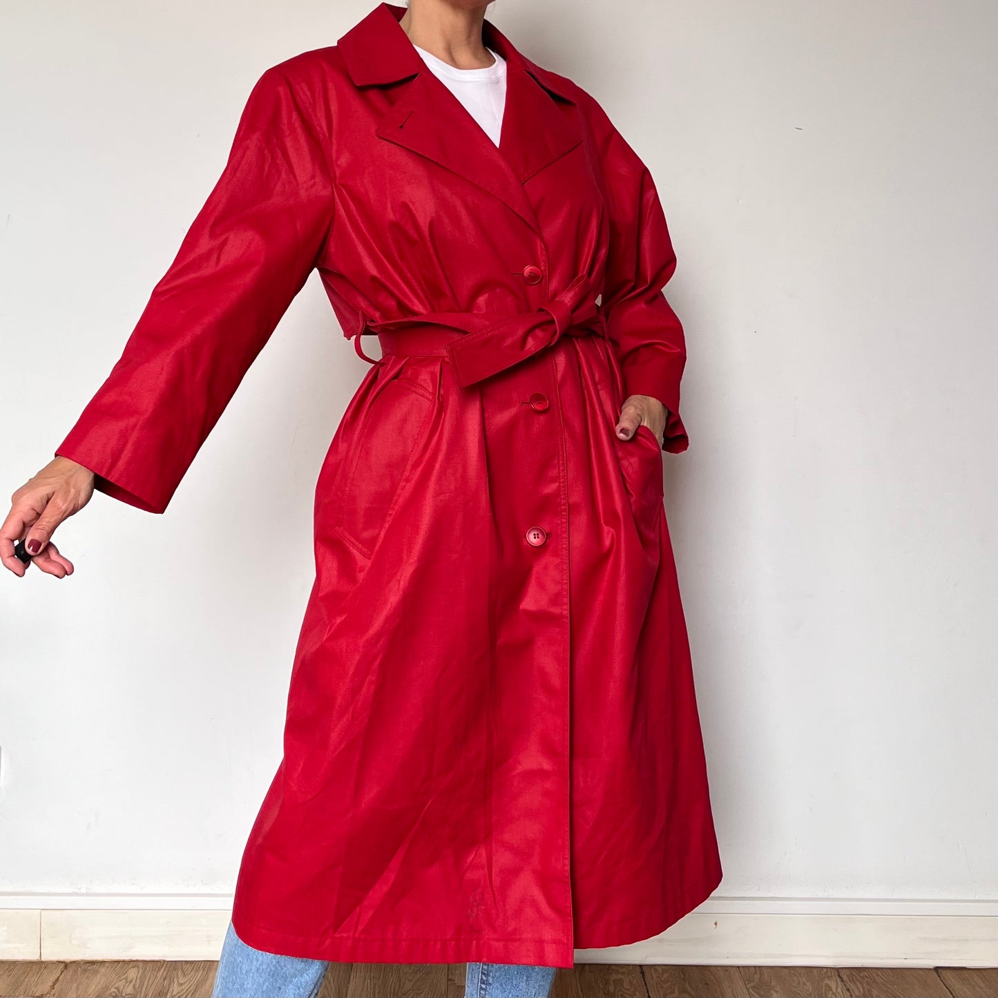 Vintage Red Trench Coat by London Fog