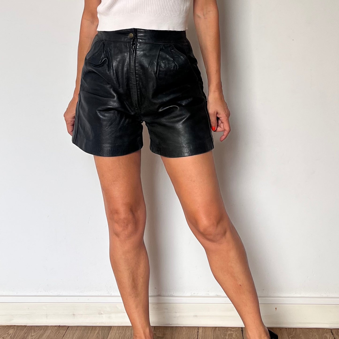 Black Leather shorts