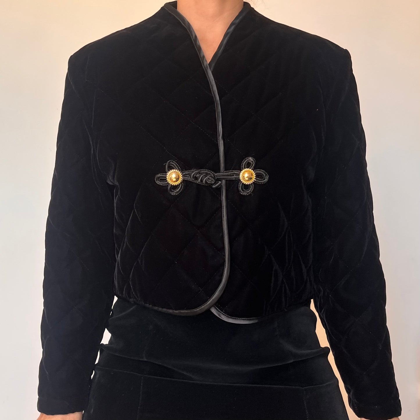 Vintage black Velvet Jacket