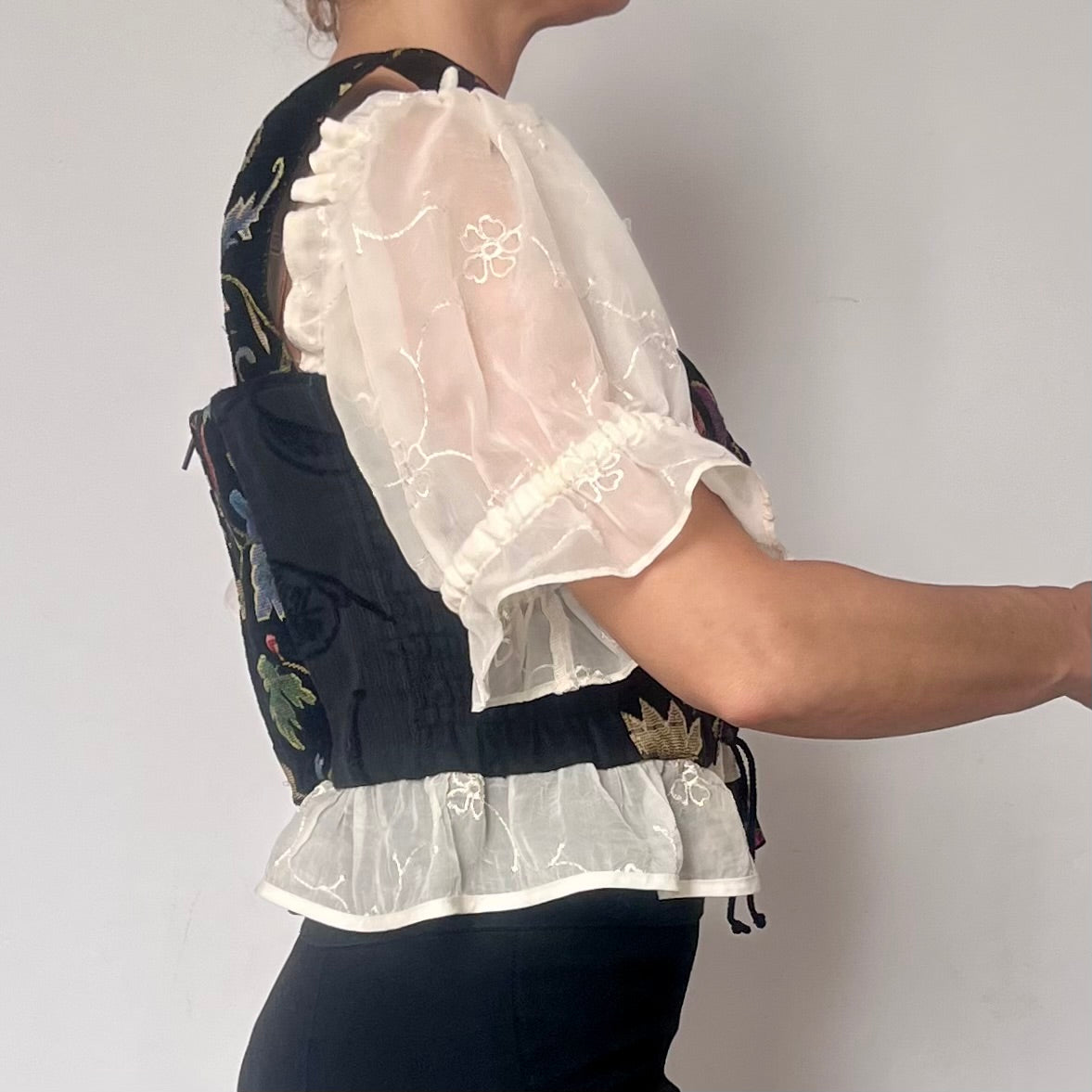 Austrian folk Blouse and Vest
