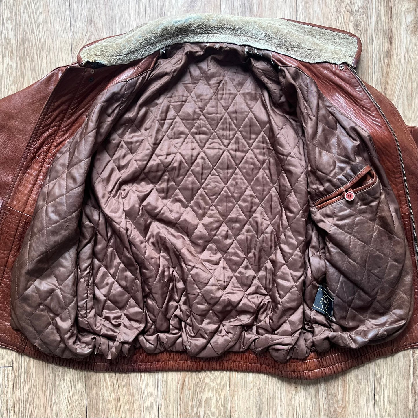 Vintage Aviator Sherpa bomber Jacket