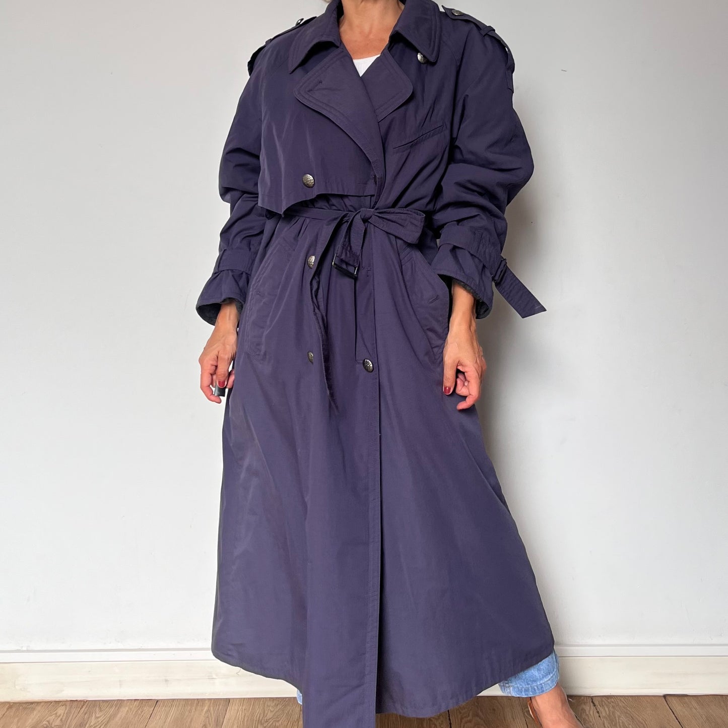 Vintage purple Trench Coat
