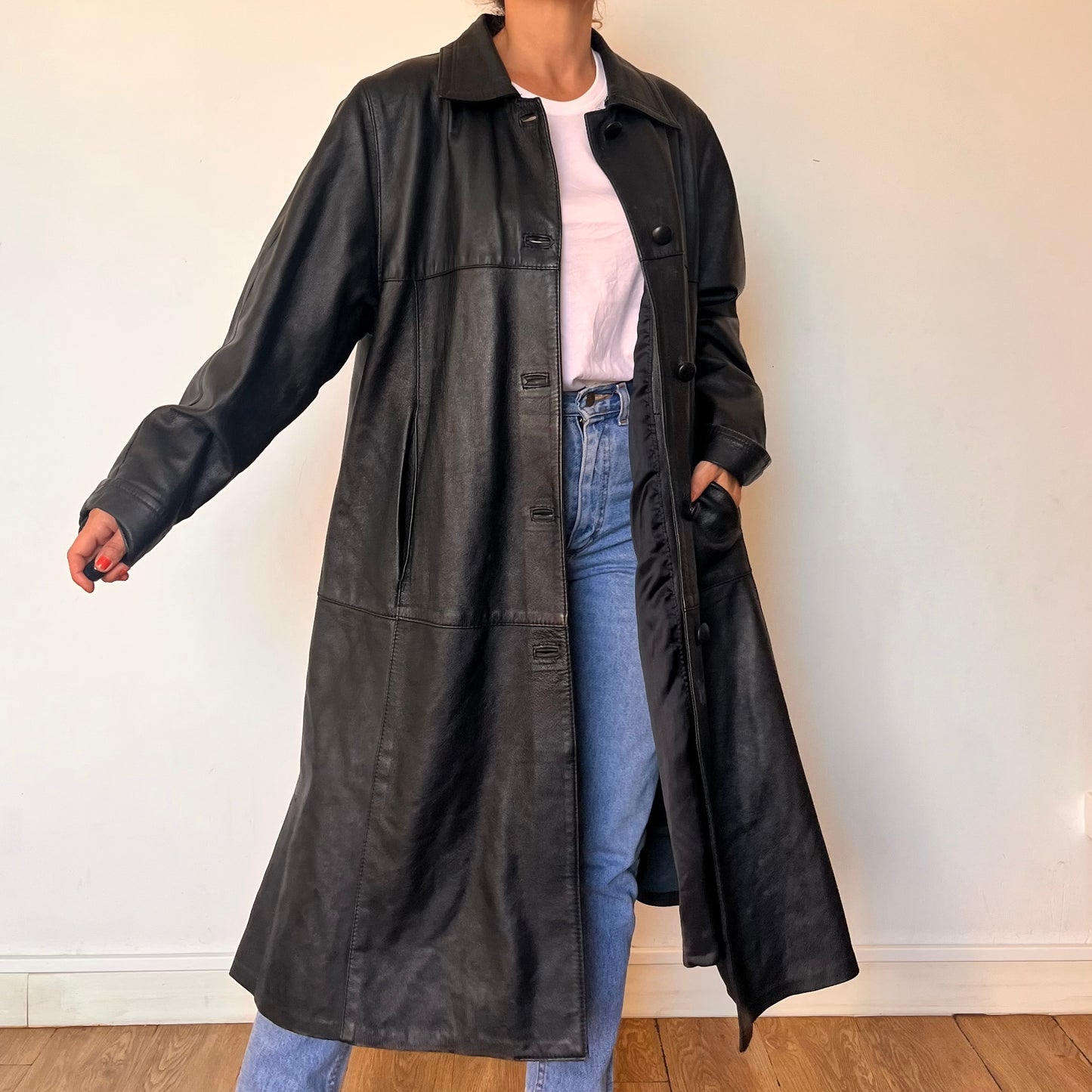 Vintage Leather overcoat