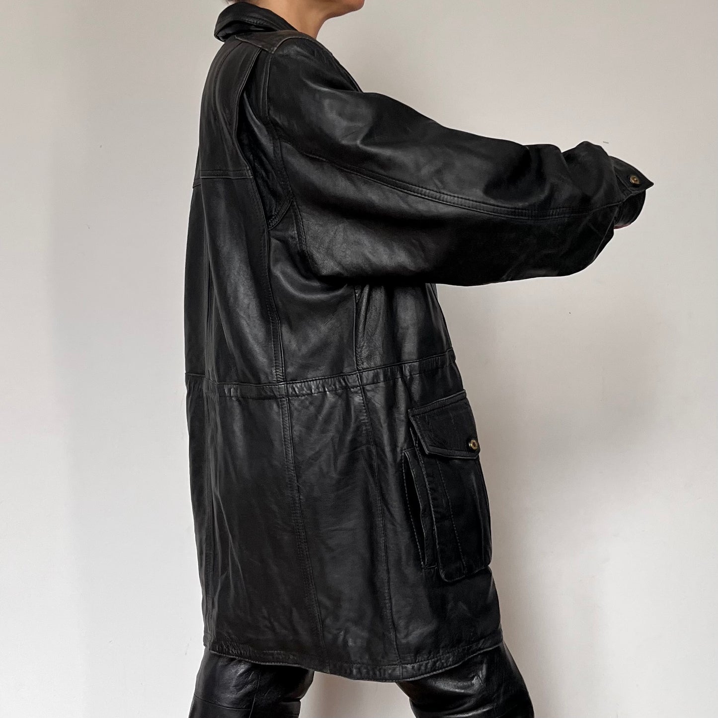 Black leather jacket