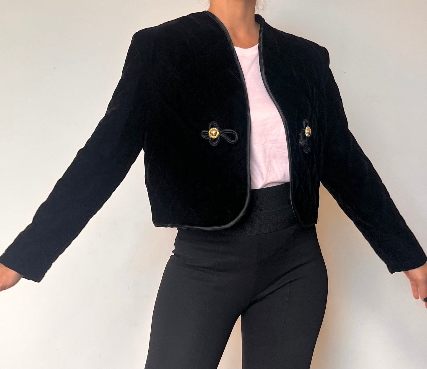 Vintage black Velvet Jacket