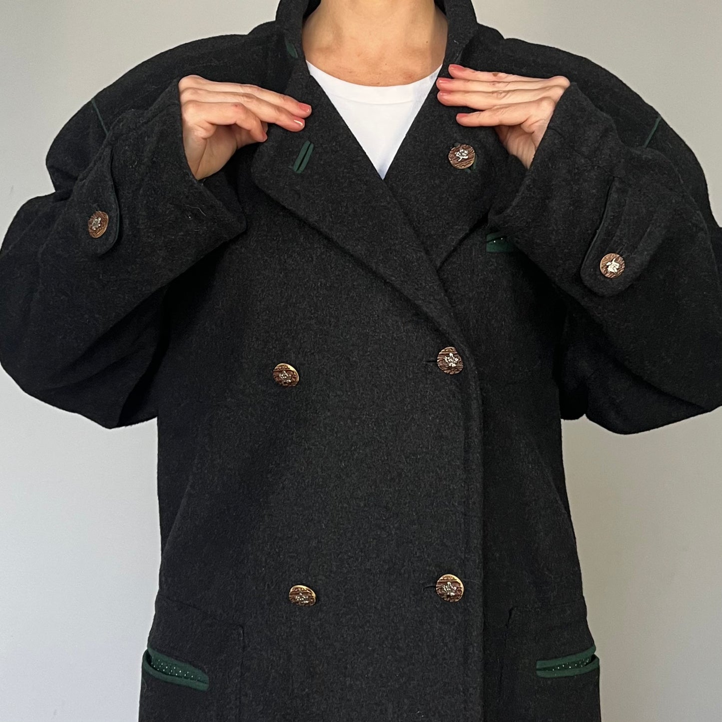 Vintage Austrian Wool Long Coat