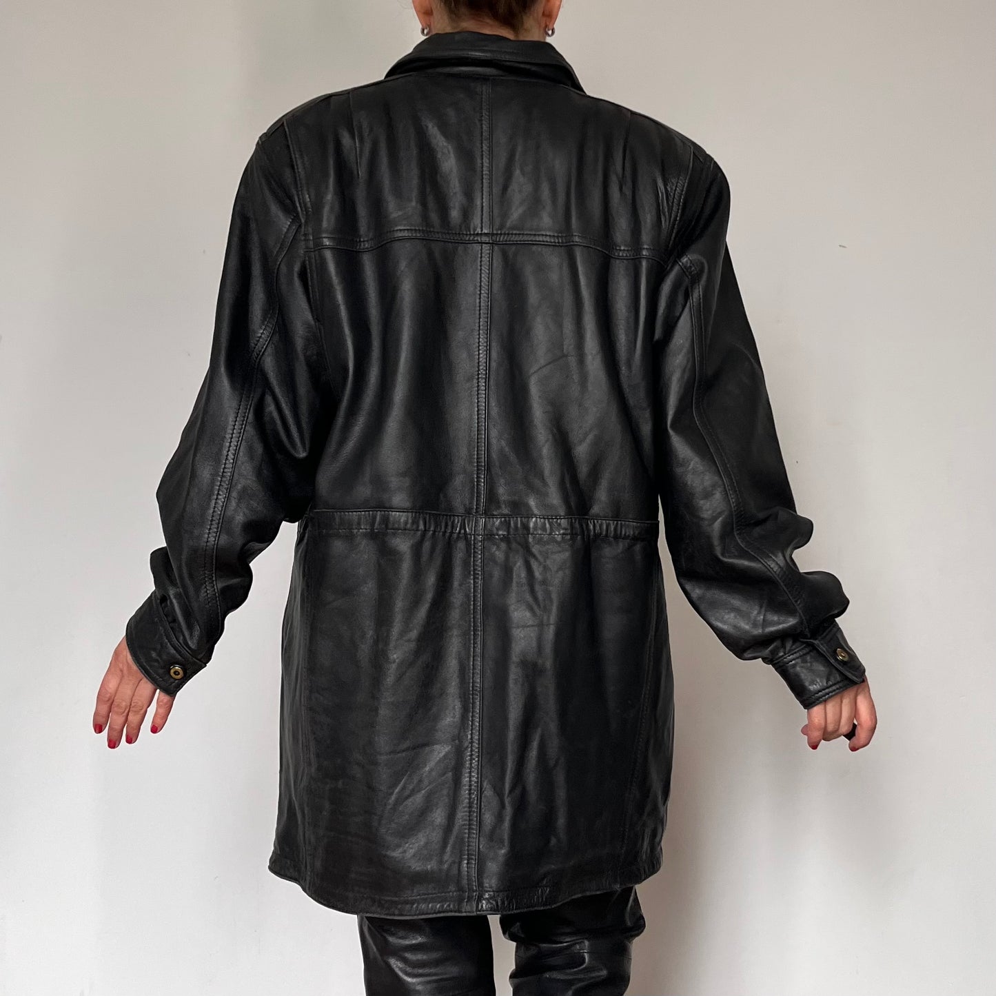 Black leather jacket