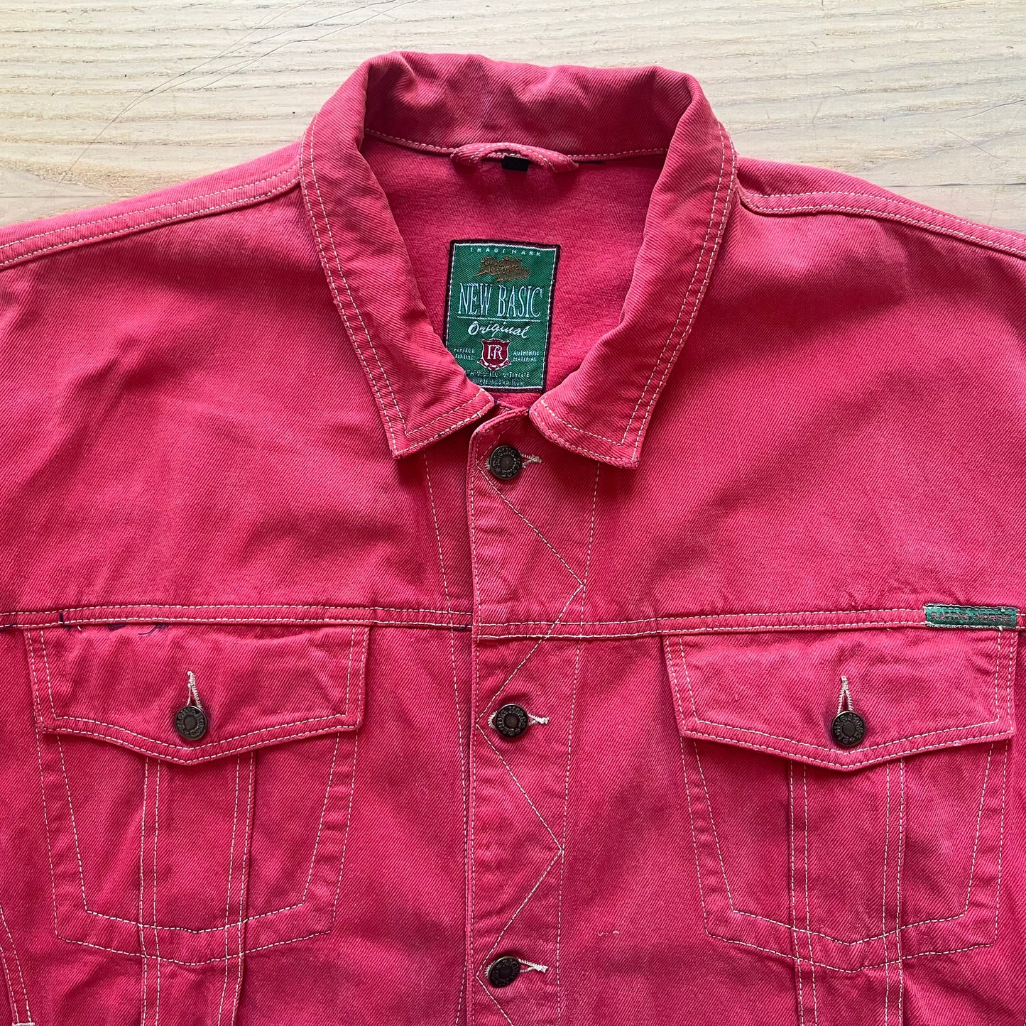 Vintage Oversized Coral Denim jacket