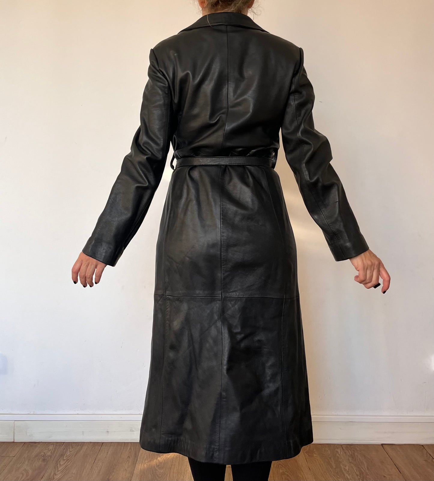 Vintage long trench coat with belt