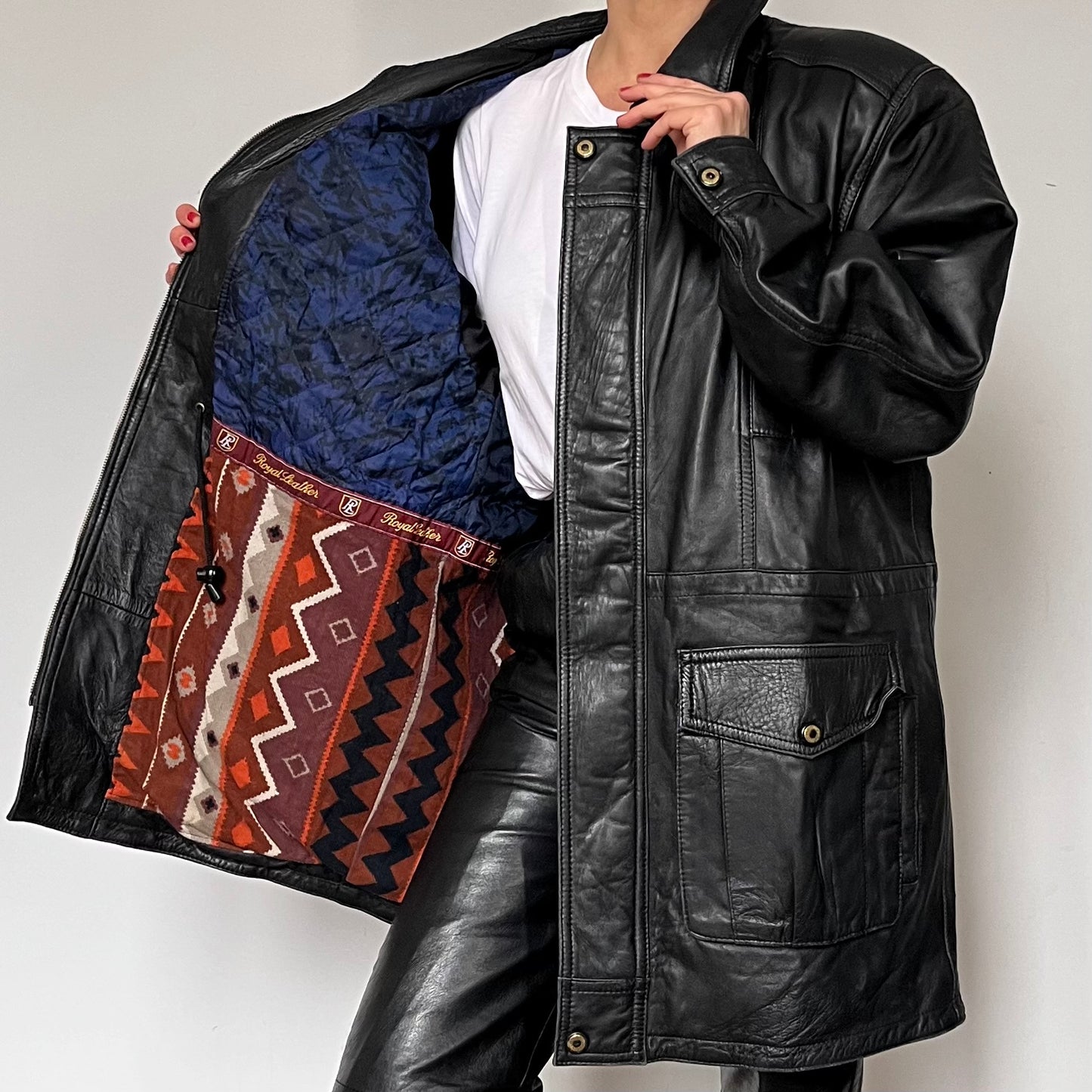 Black leather jacket