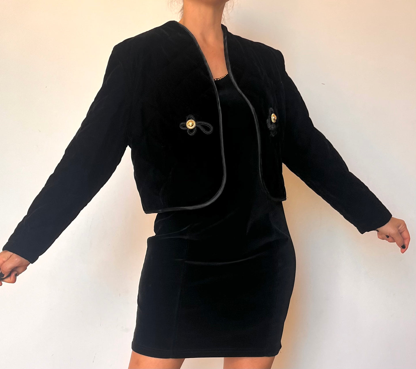 Vintage black Velvet Jacket