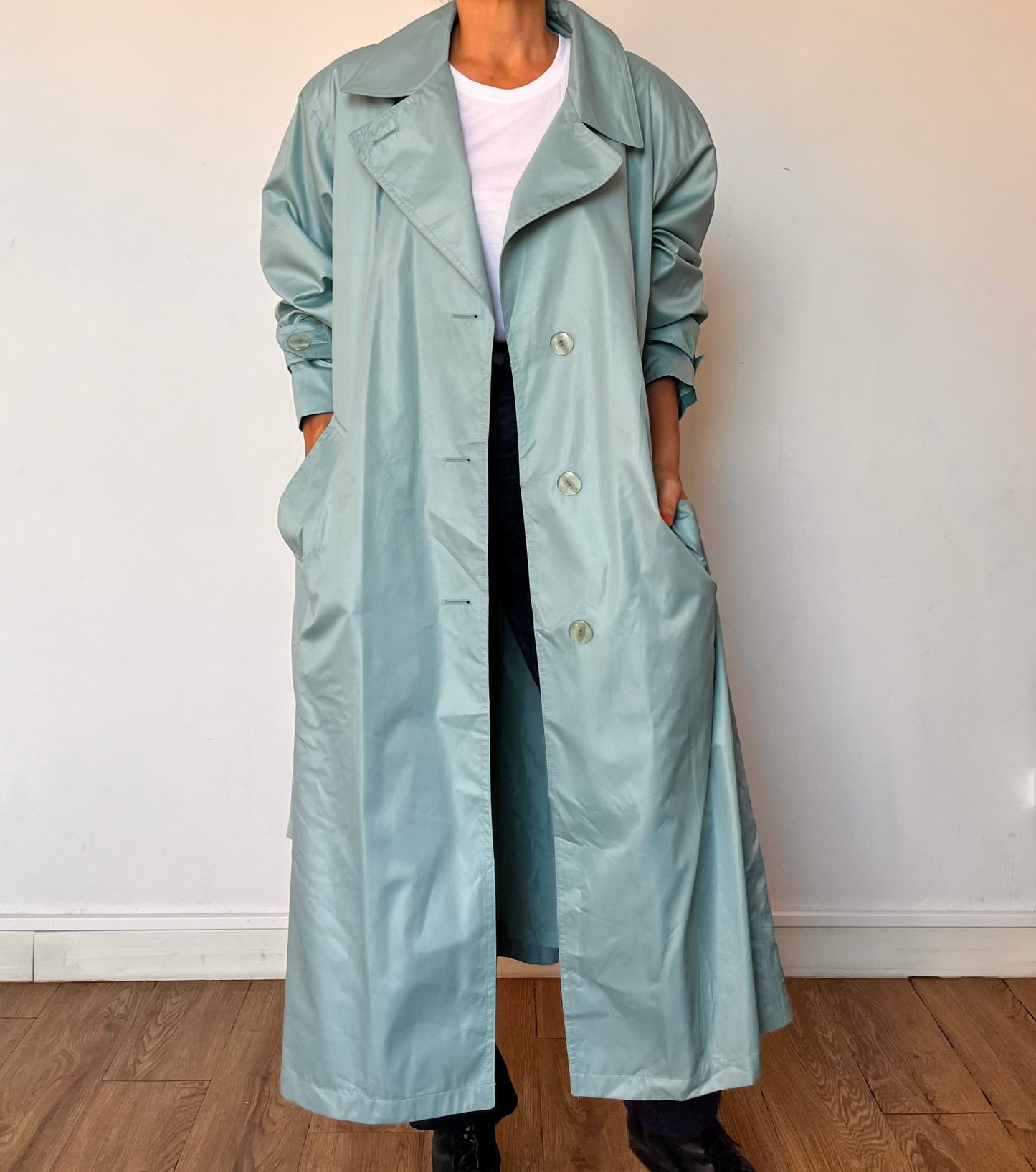 Vintage Turquoise Trench Coat by London Fog