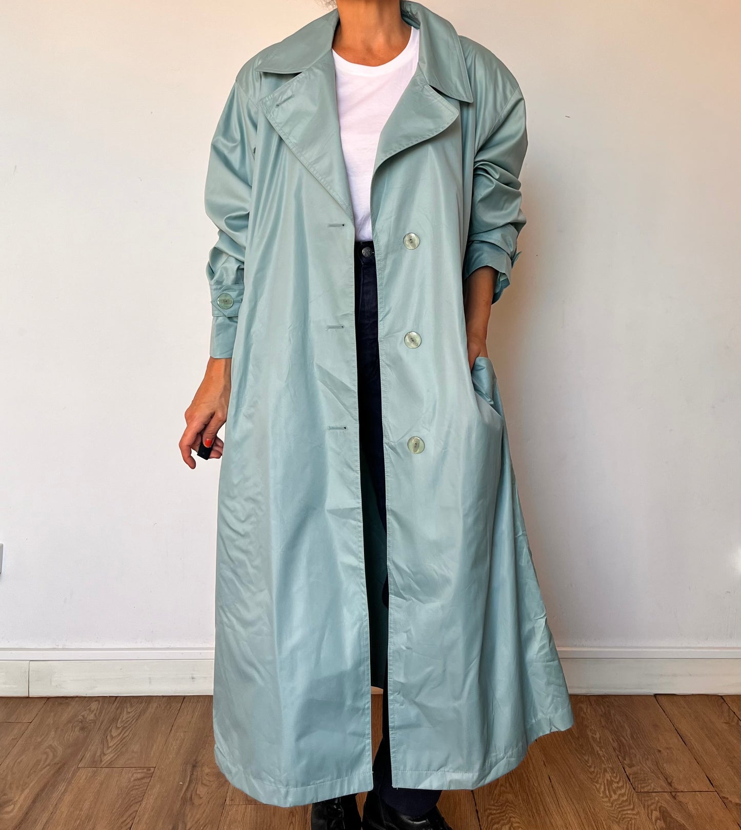 Vintage Turquoise Trench Coat by London Fog