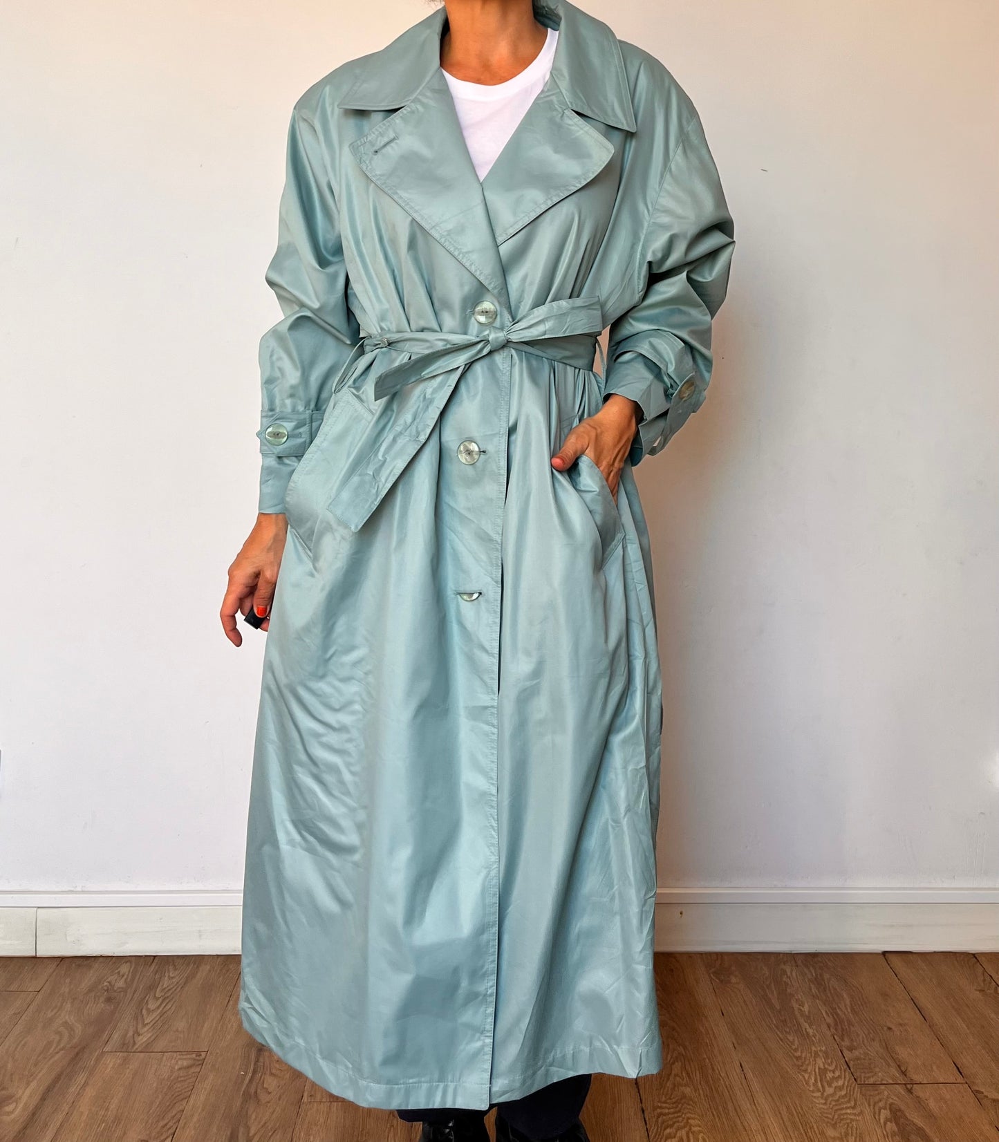 Vintage Turquoise Trench Coat by London Fog