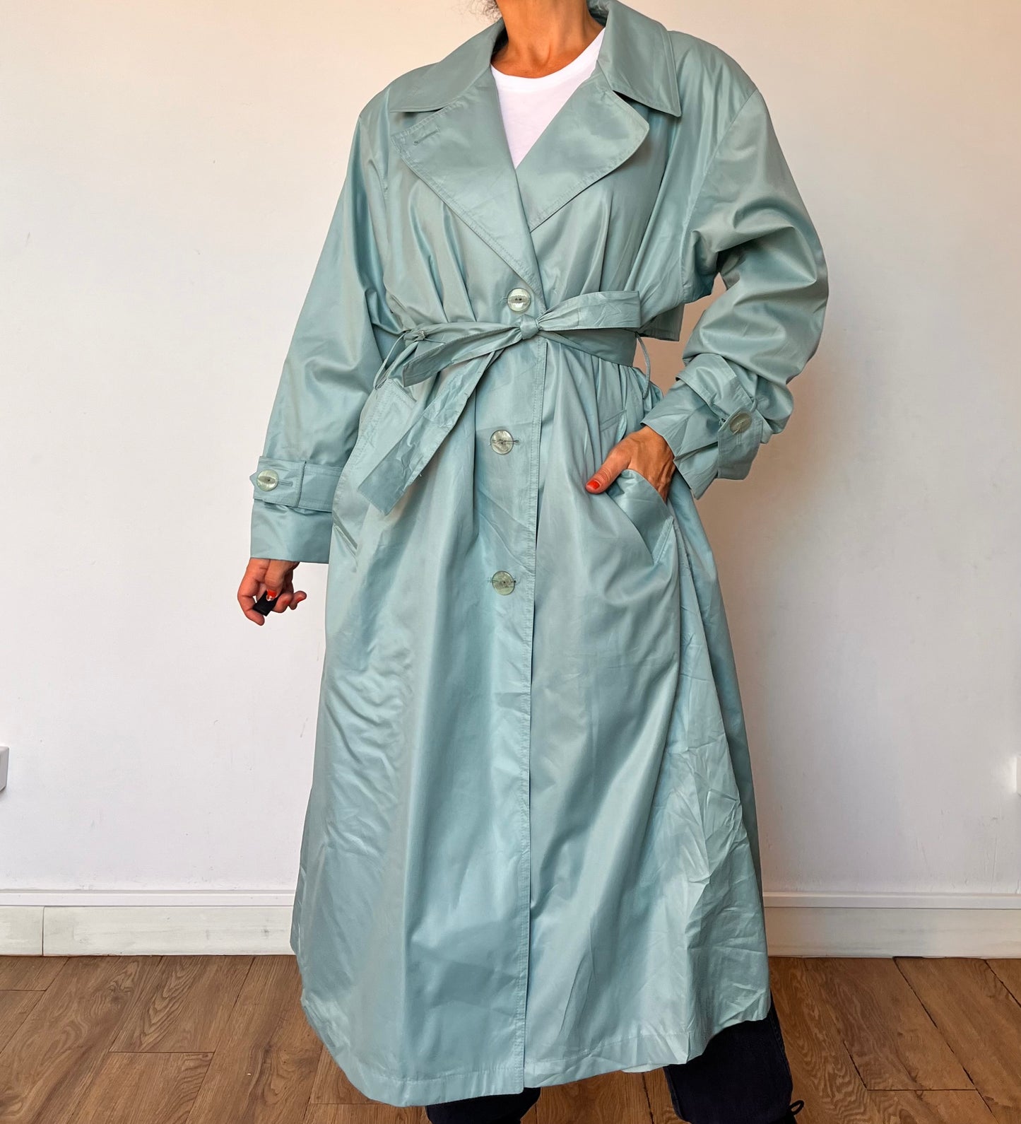 Vintage Turquoise Trench Coat by London Fog