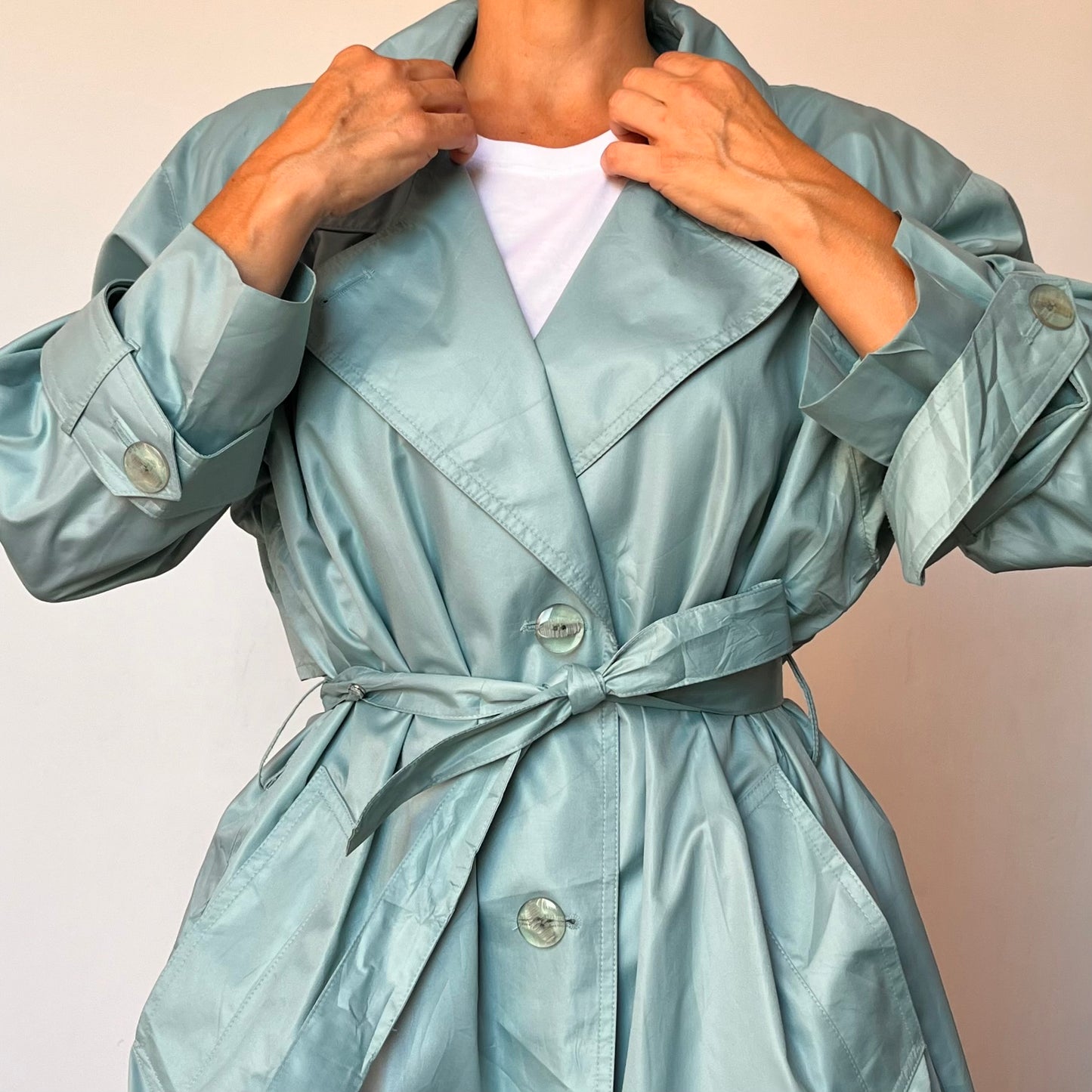 Vintage Turquoise Trench Coat by London Fog