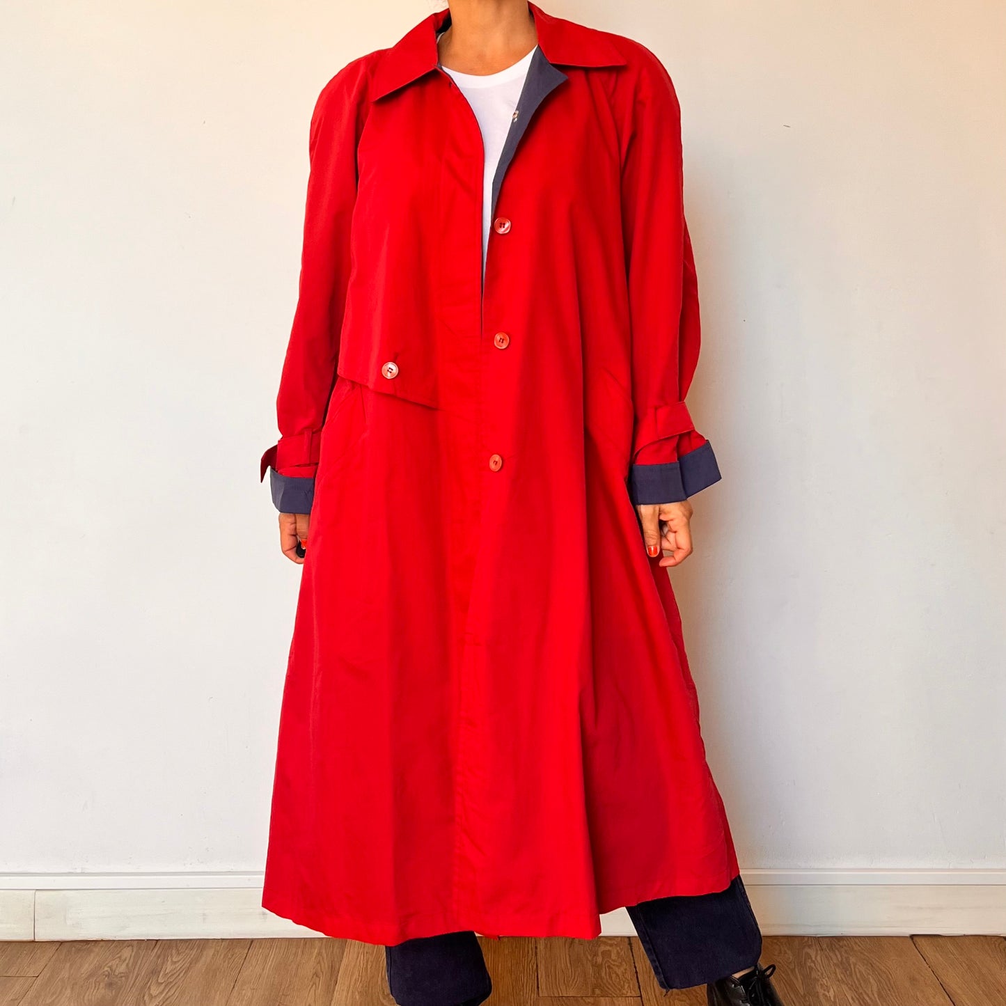 Vintage Red Trench Coat by London Fog