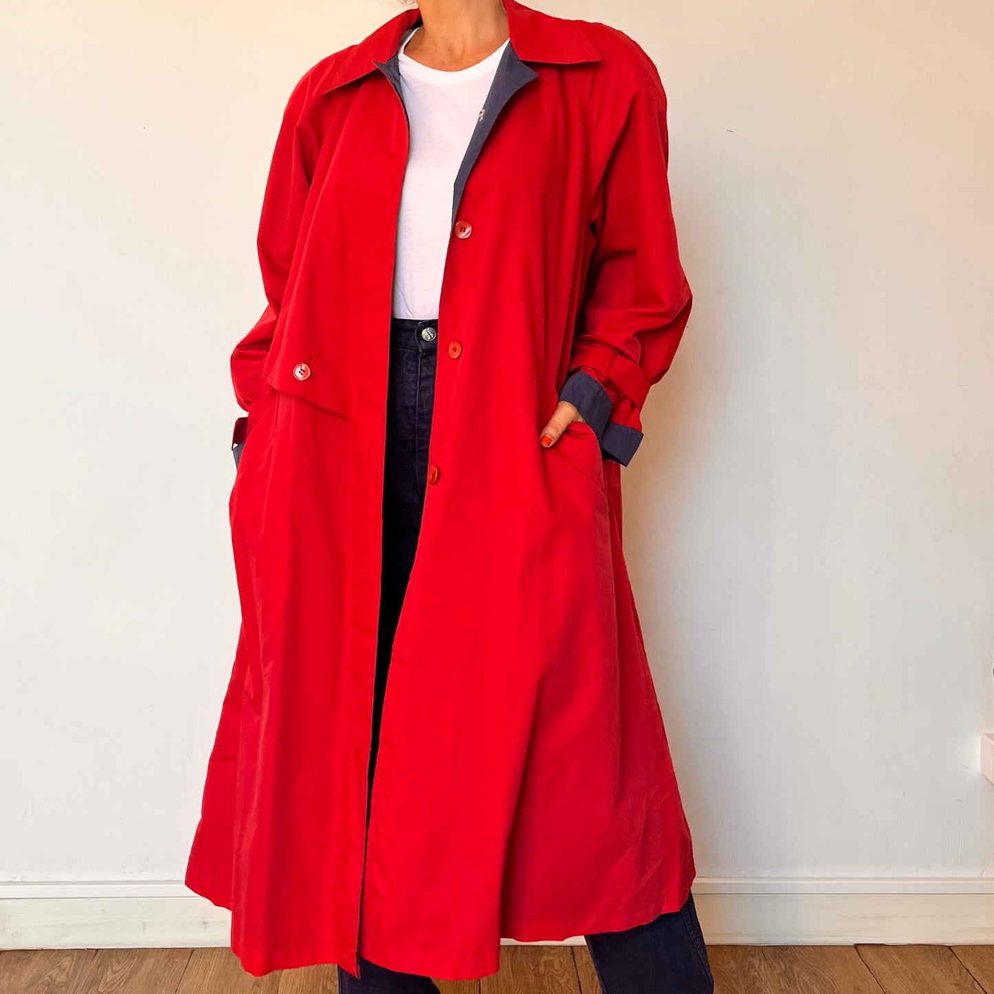 Vintage Red Trench Coat by London Fog