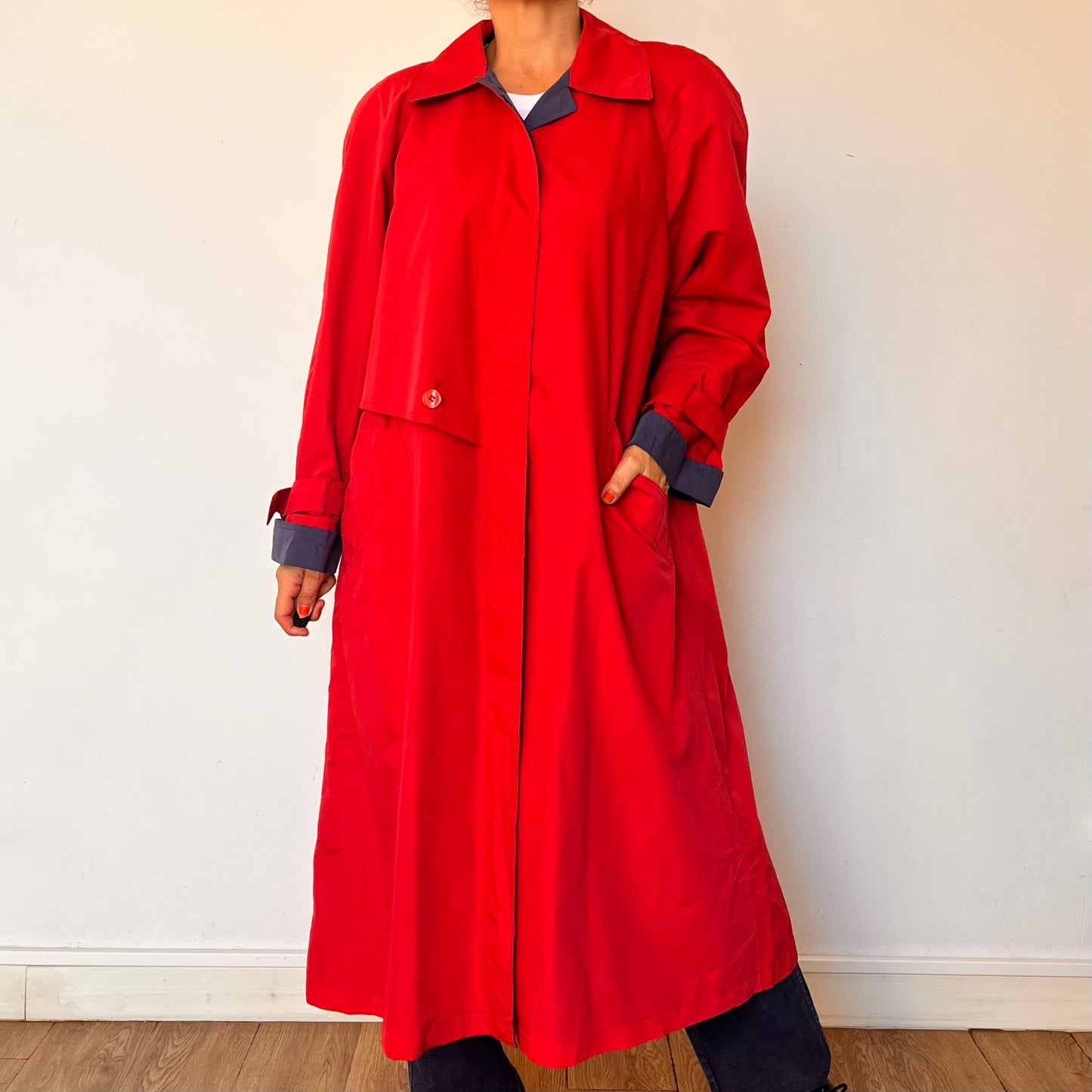 Vintage Red Trench Coat by London Fog