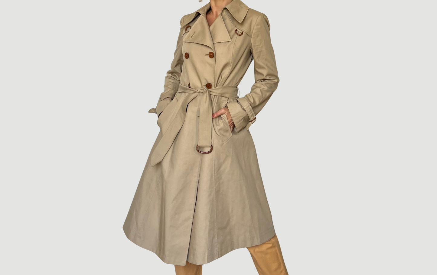 Vintage Beige Trench Coat