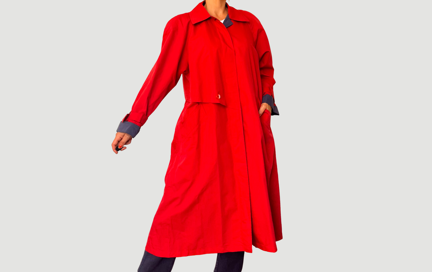 Vintage Red Trench Coat by London Fog
