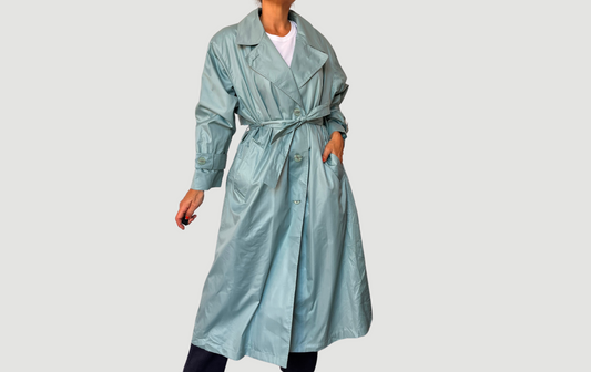 Vintage Turquoise Trench Coat by London Fog