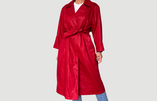 Vintage Red Trench Coat by London Fog